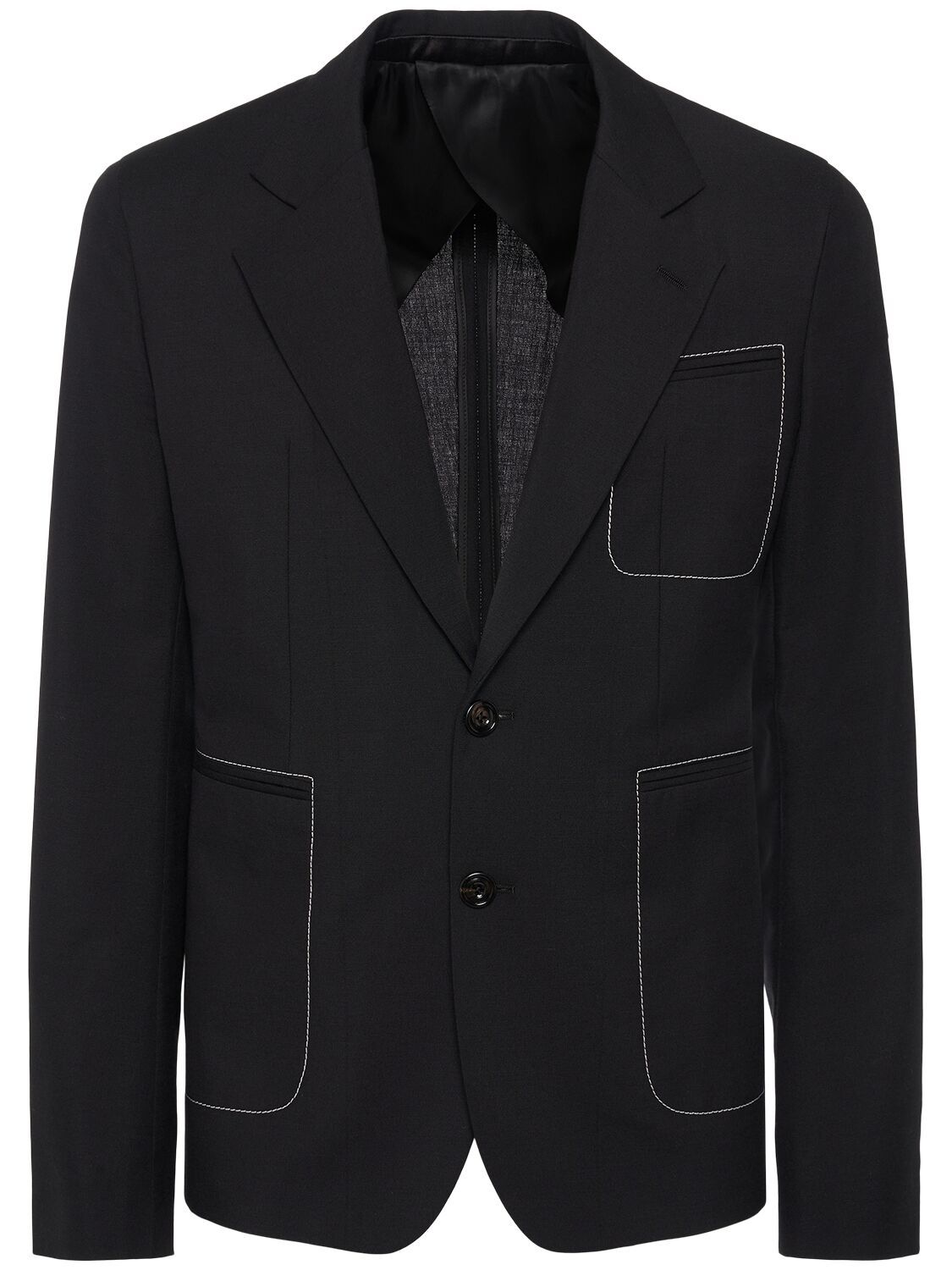 Alexander Mcqueen Cotton & Mohair Blazer In Black