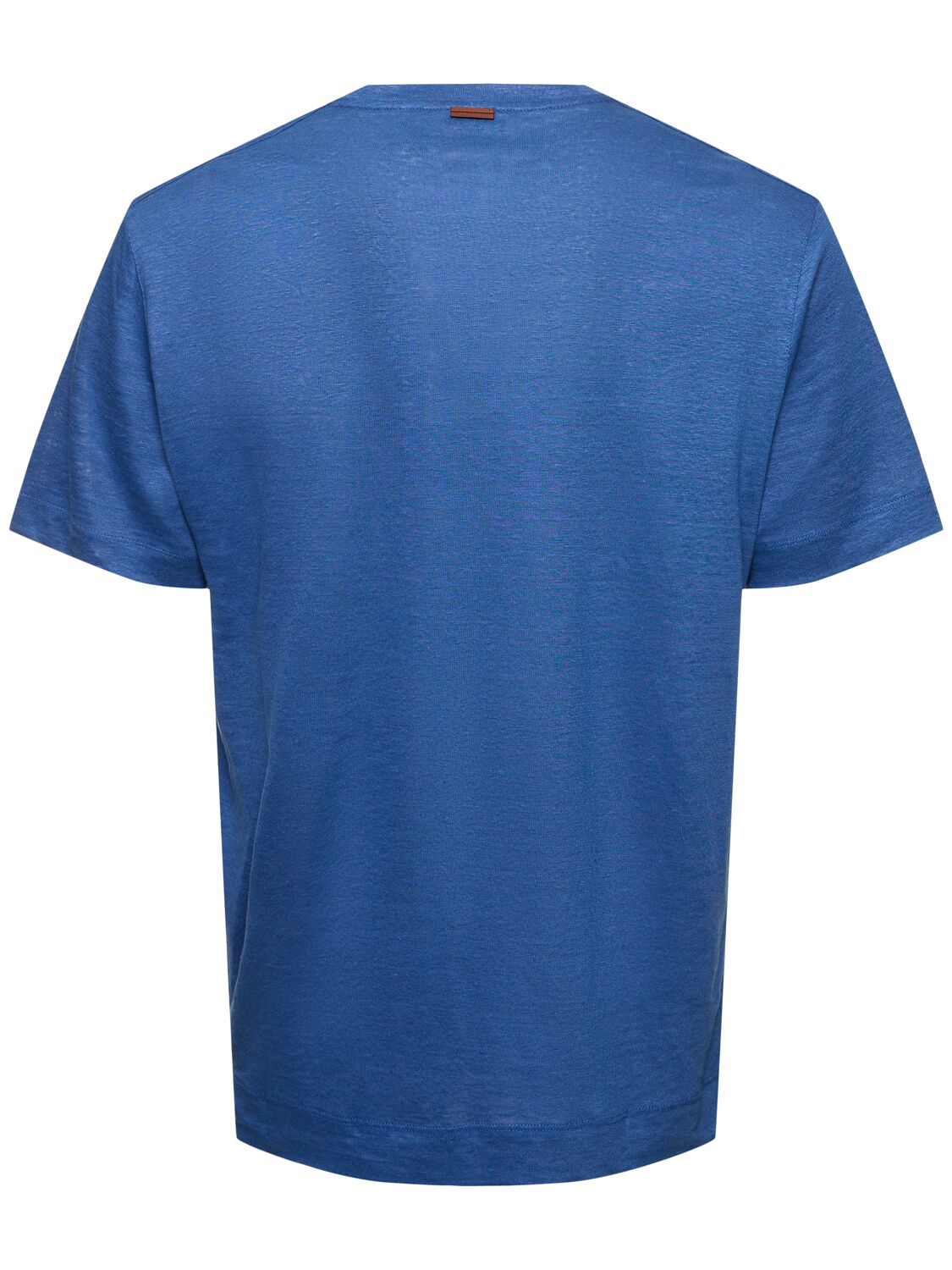 Shop Zegna Pure Linen Jersey T-shirt In Blue