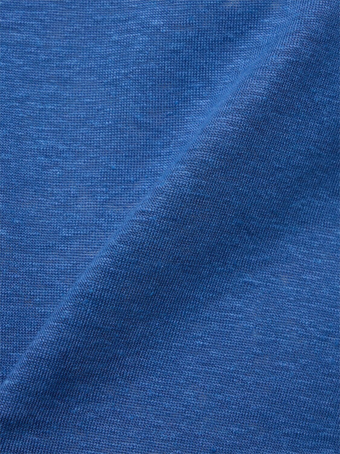 Shop Zegna Pure Linen Jersey T-shirt In Blue