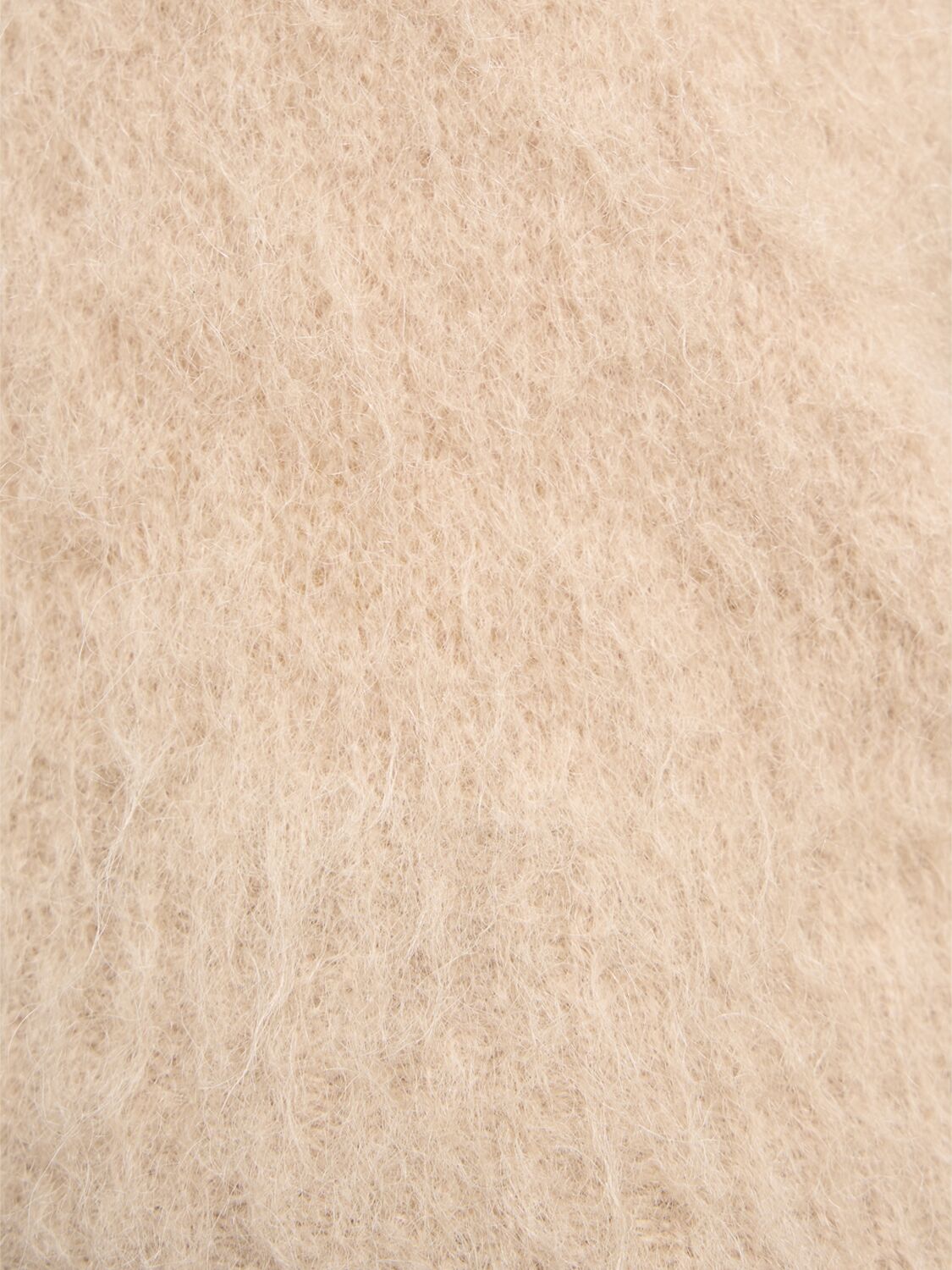 Shop Ami Alexandre Mattiussi Brushed Mohair Blend Turtleneck Sweater In Beige