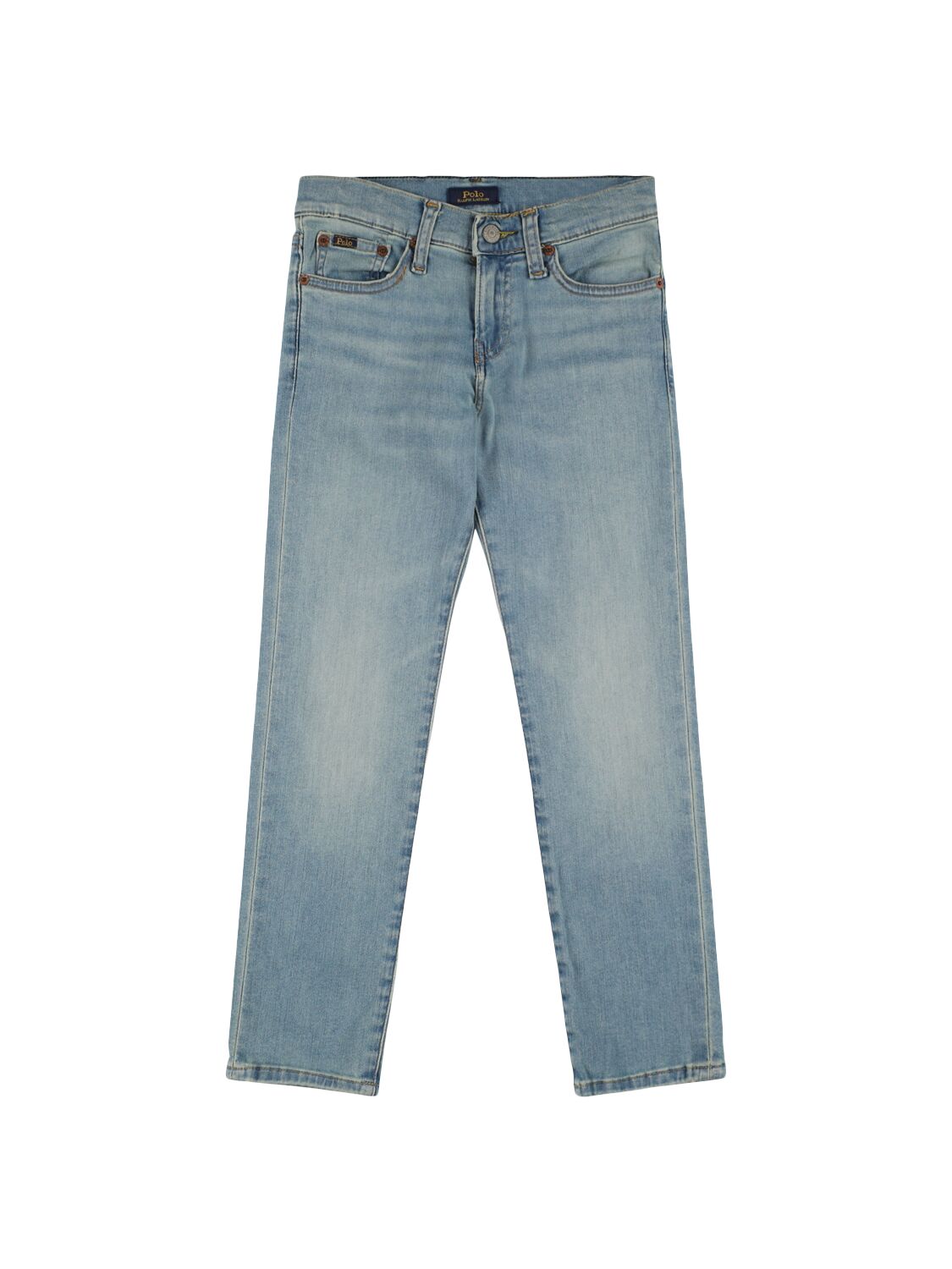 Ralph Lauren Kids' Washed Stretch Cotton Denim Jeans In Blue