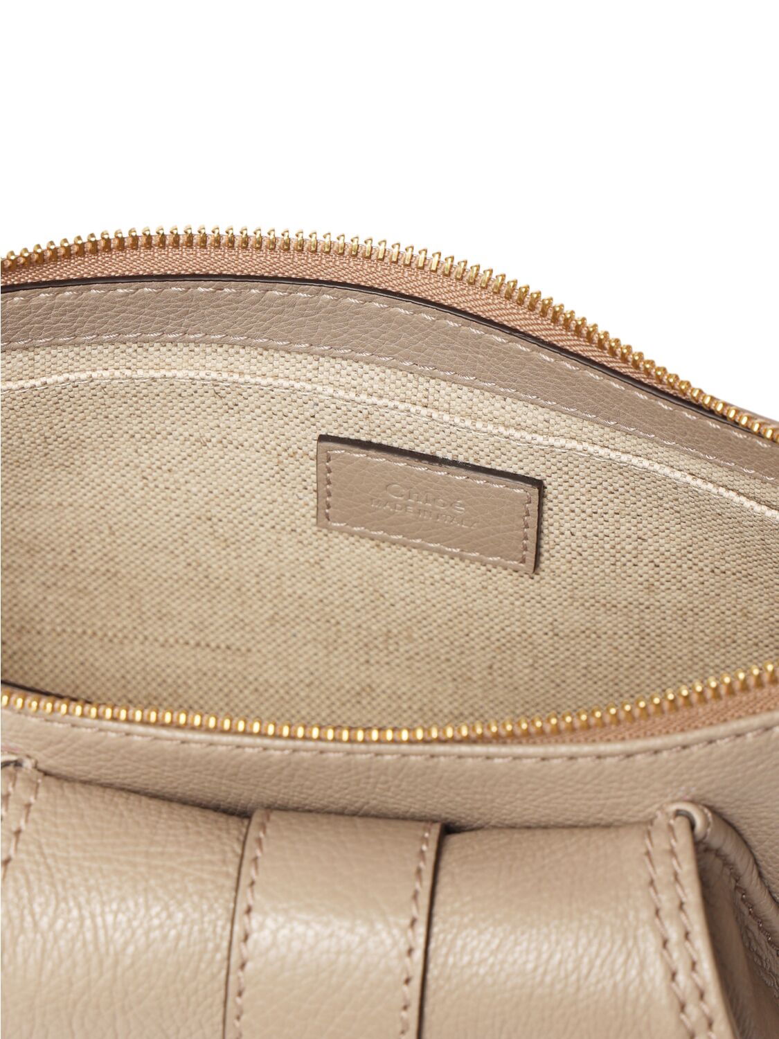 Shop Chloé The 99 Shiny Grained Leather Bag In Motty Grey