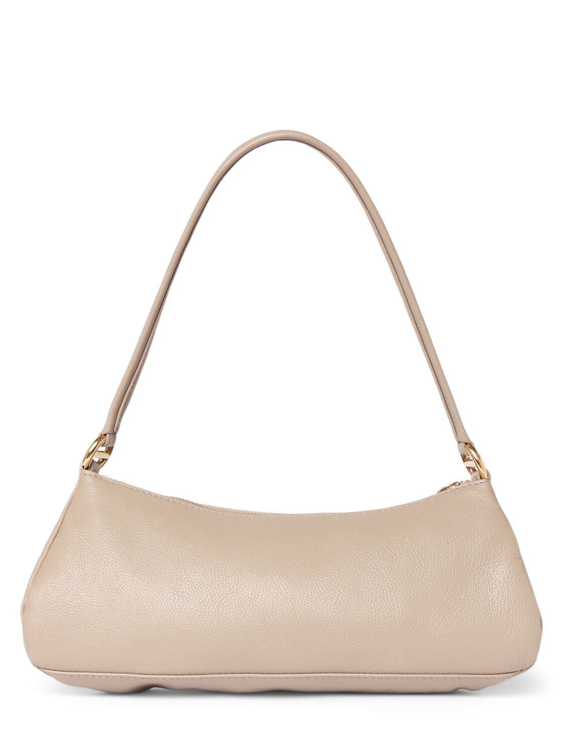 Shop Chloé The 99 Shiny Grained Leather Bag In Motty Grey