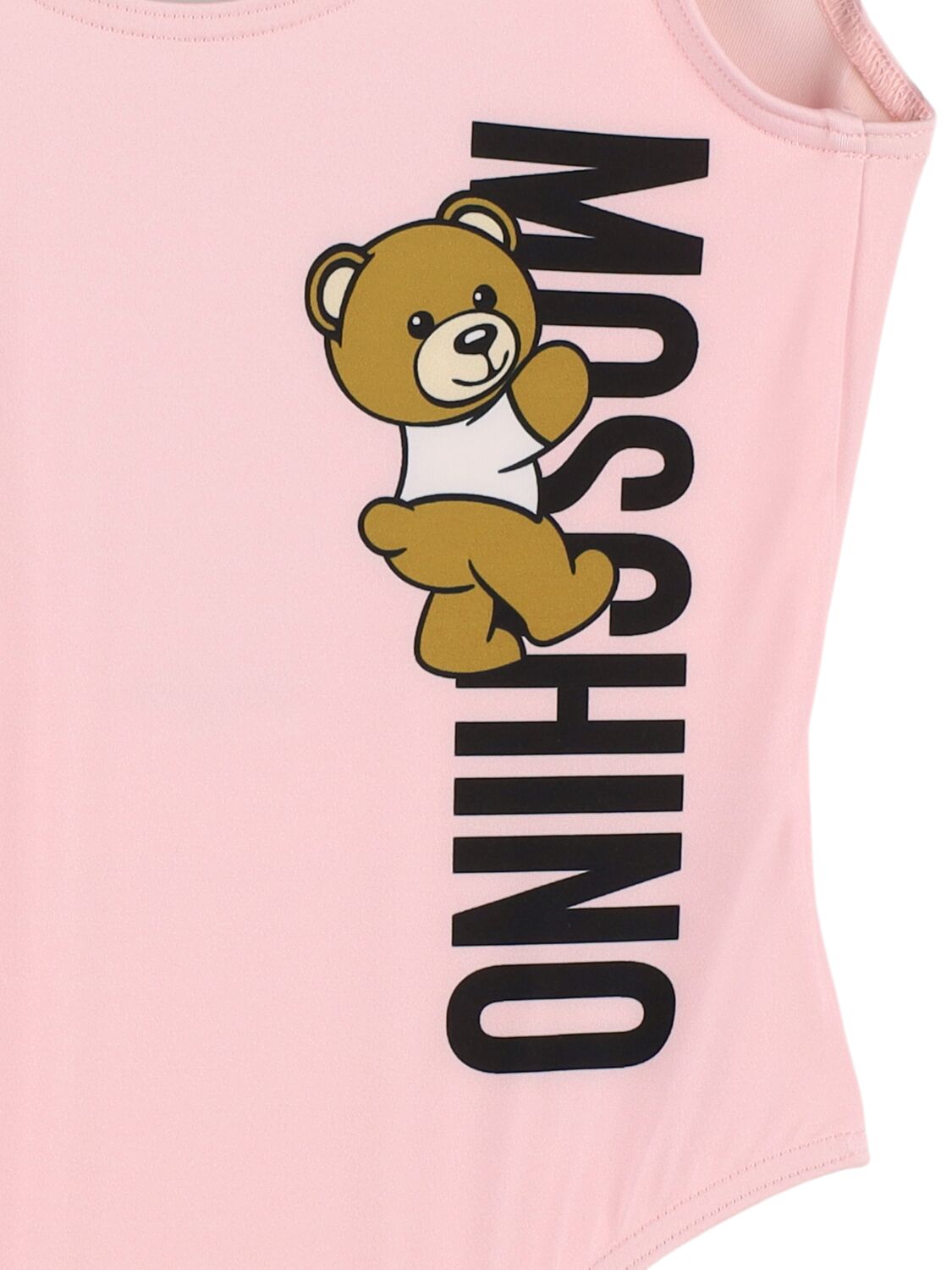 Shop Moschino Lycra One Piece Swimsuit In 粉色