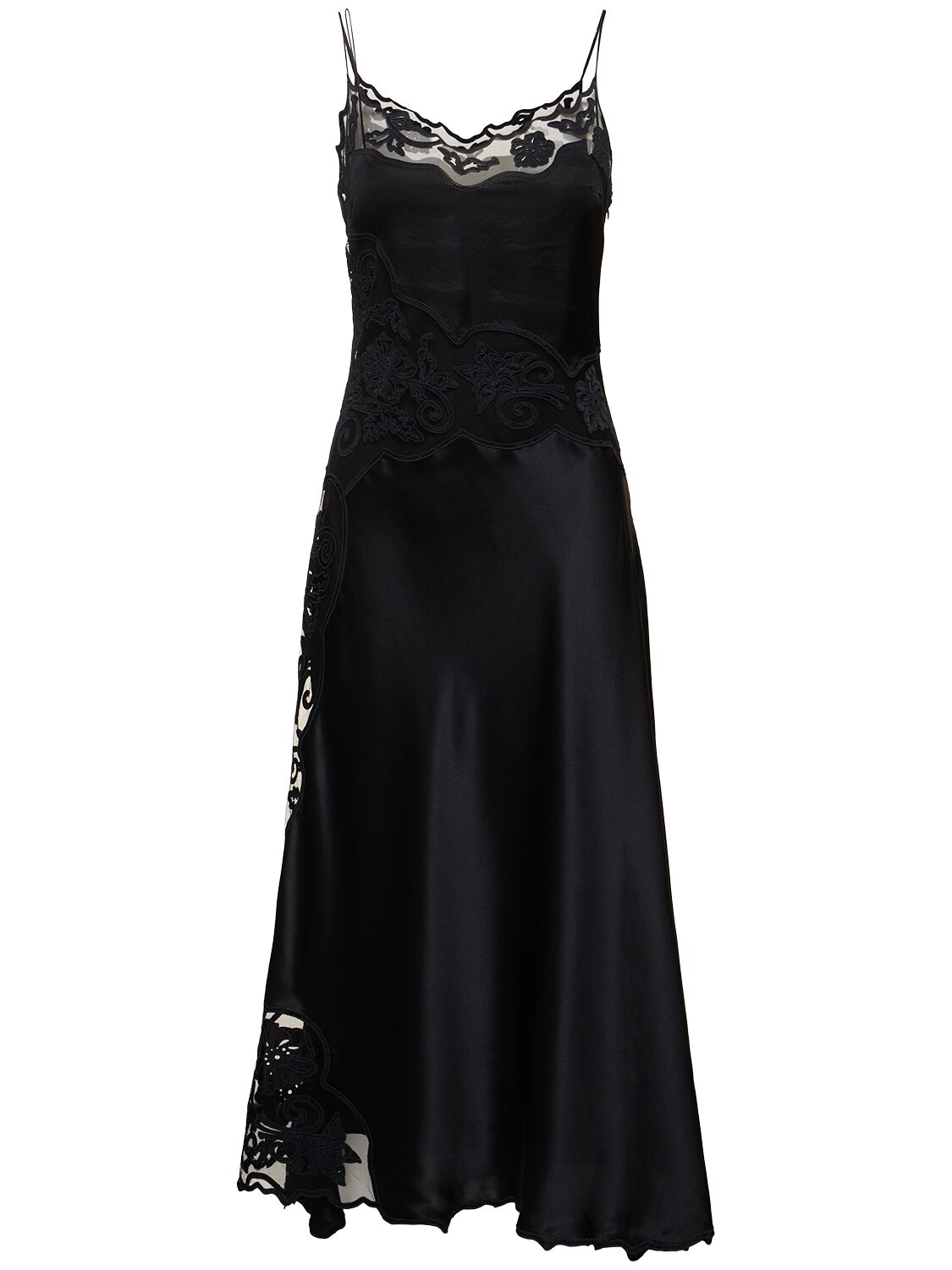 Shop Ulla Johnson Lucienne Silk Long Dress In Black
