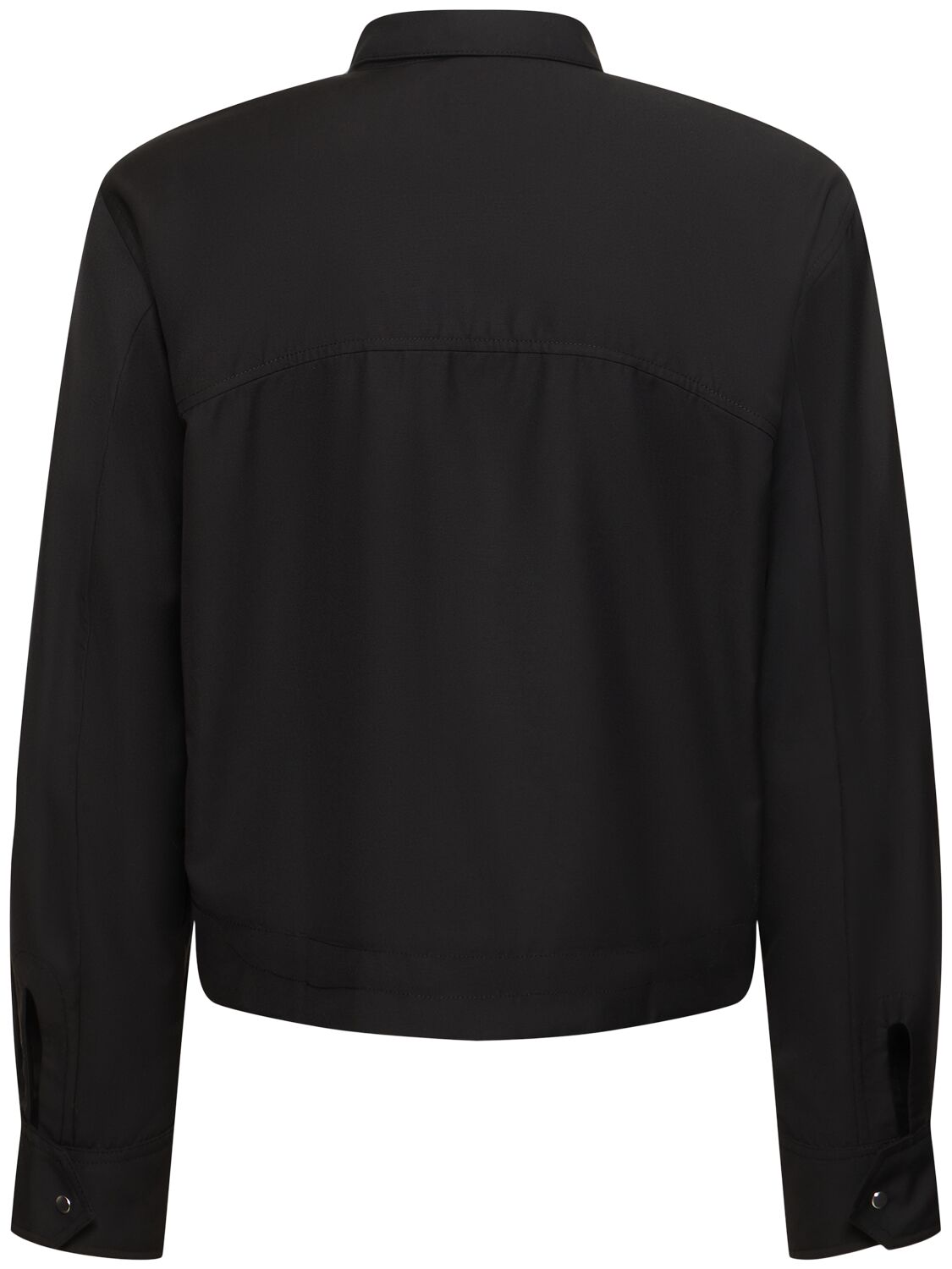 Shop J.l-a.l Sintan Viscose Blend Crop Jacket In Black