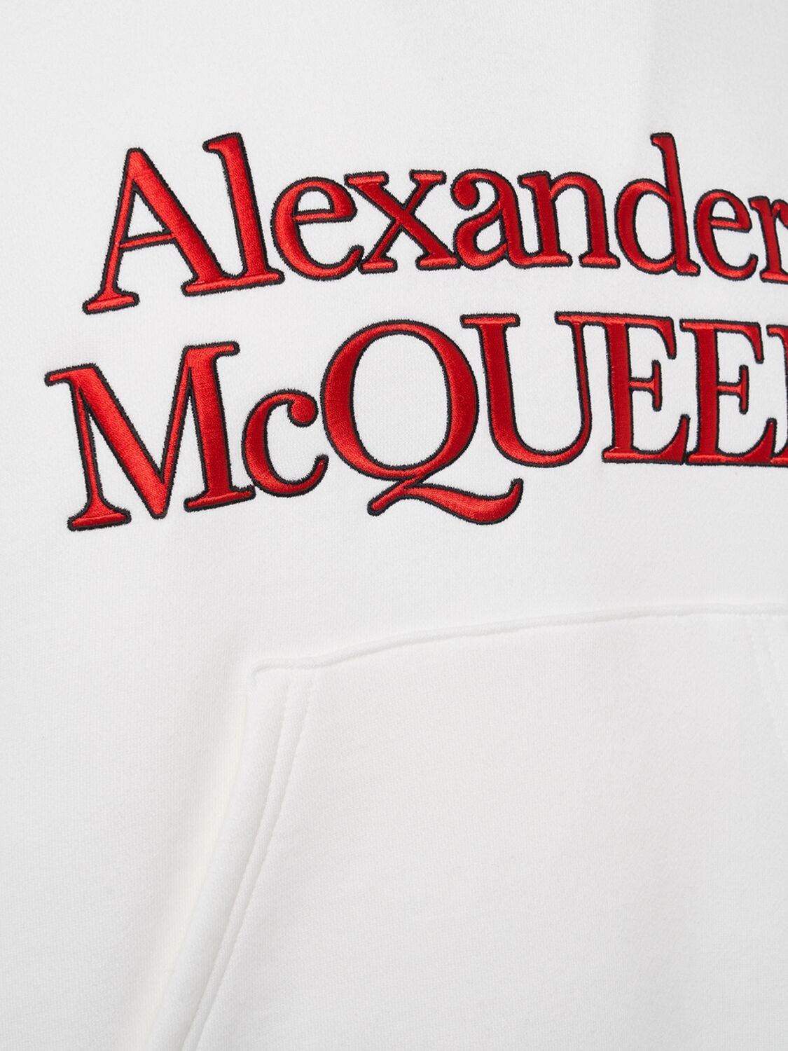 Shop Alexander Mcqueen Kimono Cotton Hoodie In Optic White