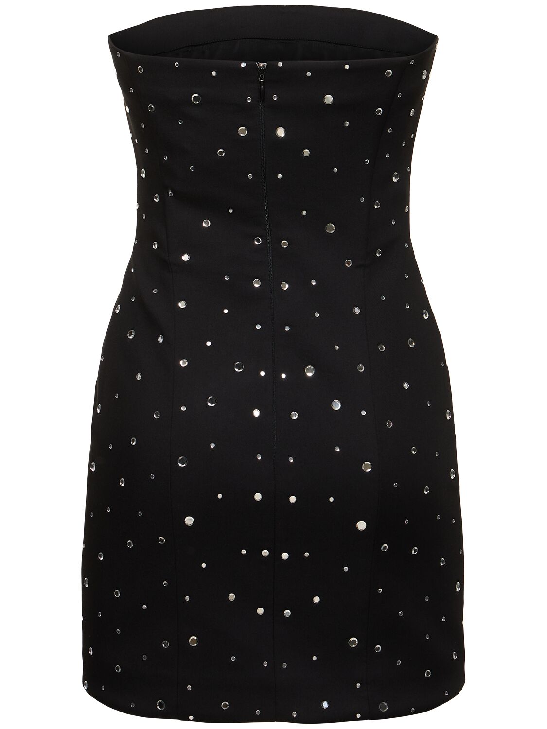 Shop Giuseppe Di Morabito Embellished Strapless Mini Dress In Black