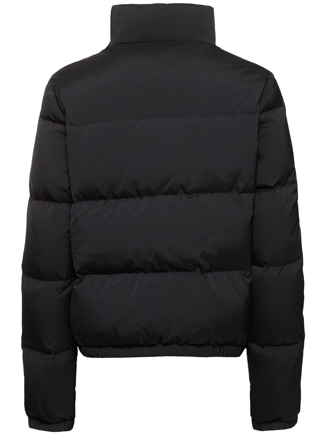 Shop Moschino Nylon Teddy Bear Patch Puffer Jacket In Black