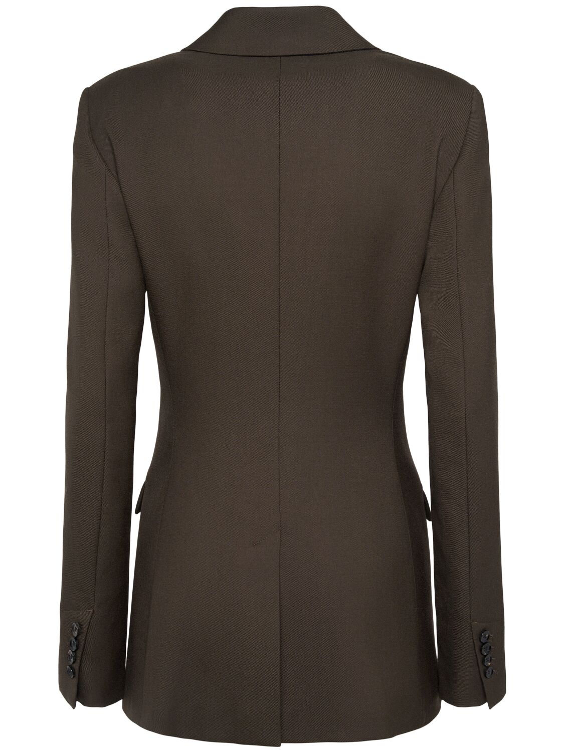 Shop Ami Alexandre Mattiussi Double Breasted Wool Jacket In Brown