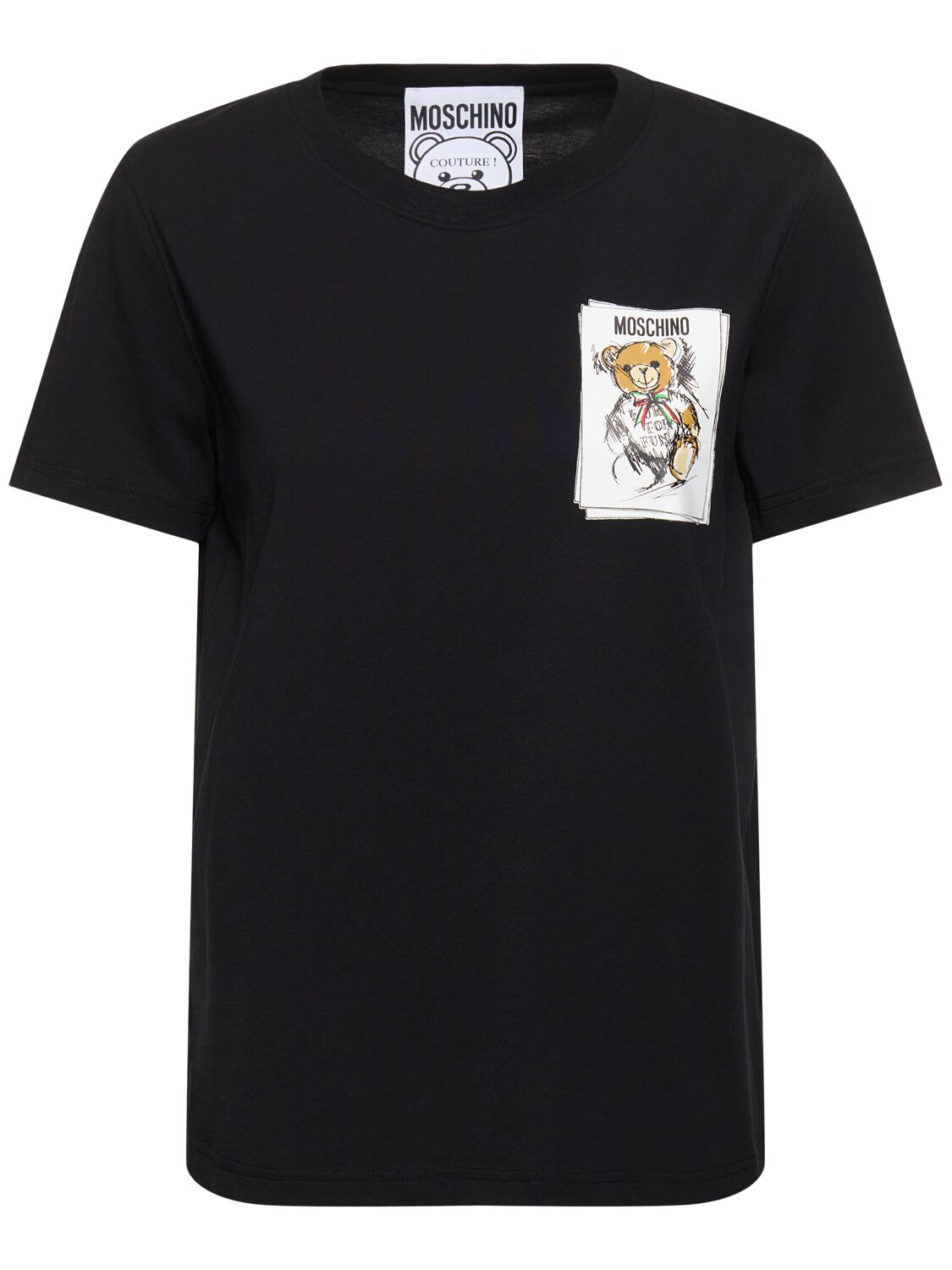 Moschino Cotton Jersey T-shirt In Black