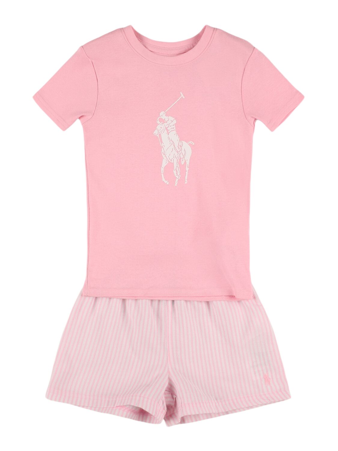 Ralph Lauren Kids' Cotton Jersey T-shirt & Shorts In Pink