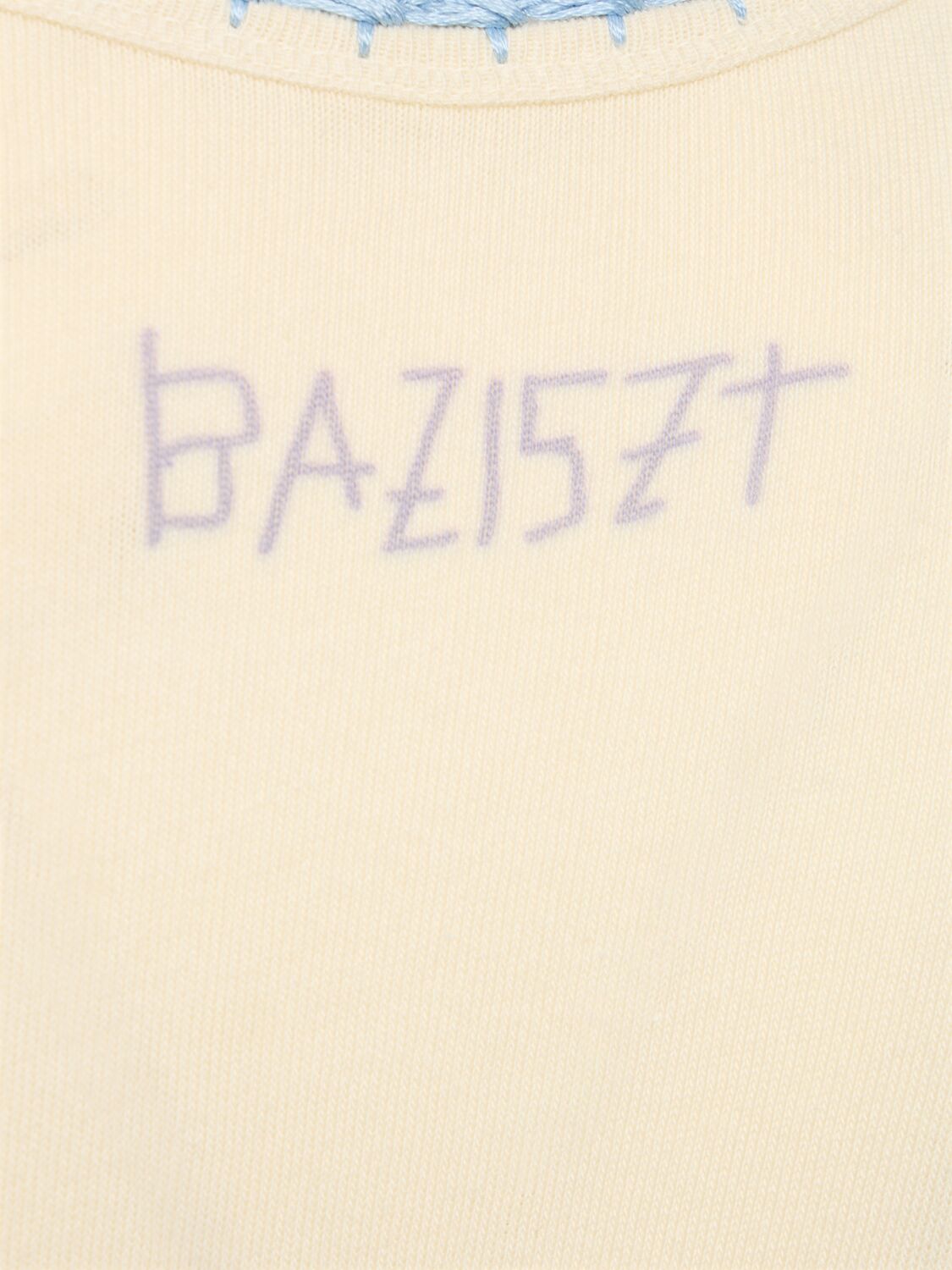 Shop Baziszt Cotton Tank Top In Off-white,blue