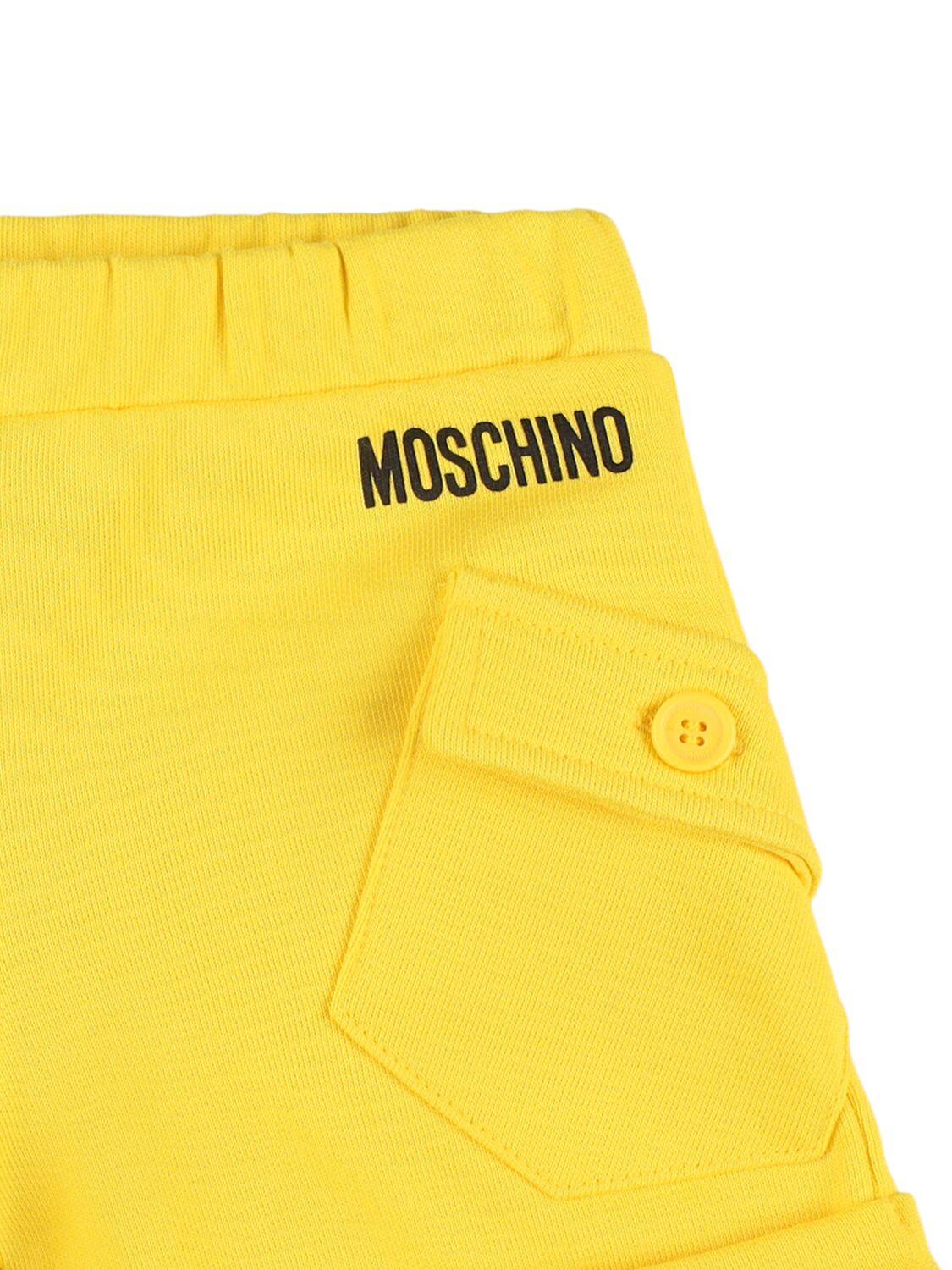 Shop Moschino Cotton Jersey T-shirt & Shorts In Cyber Yellow