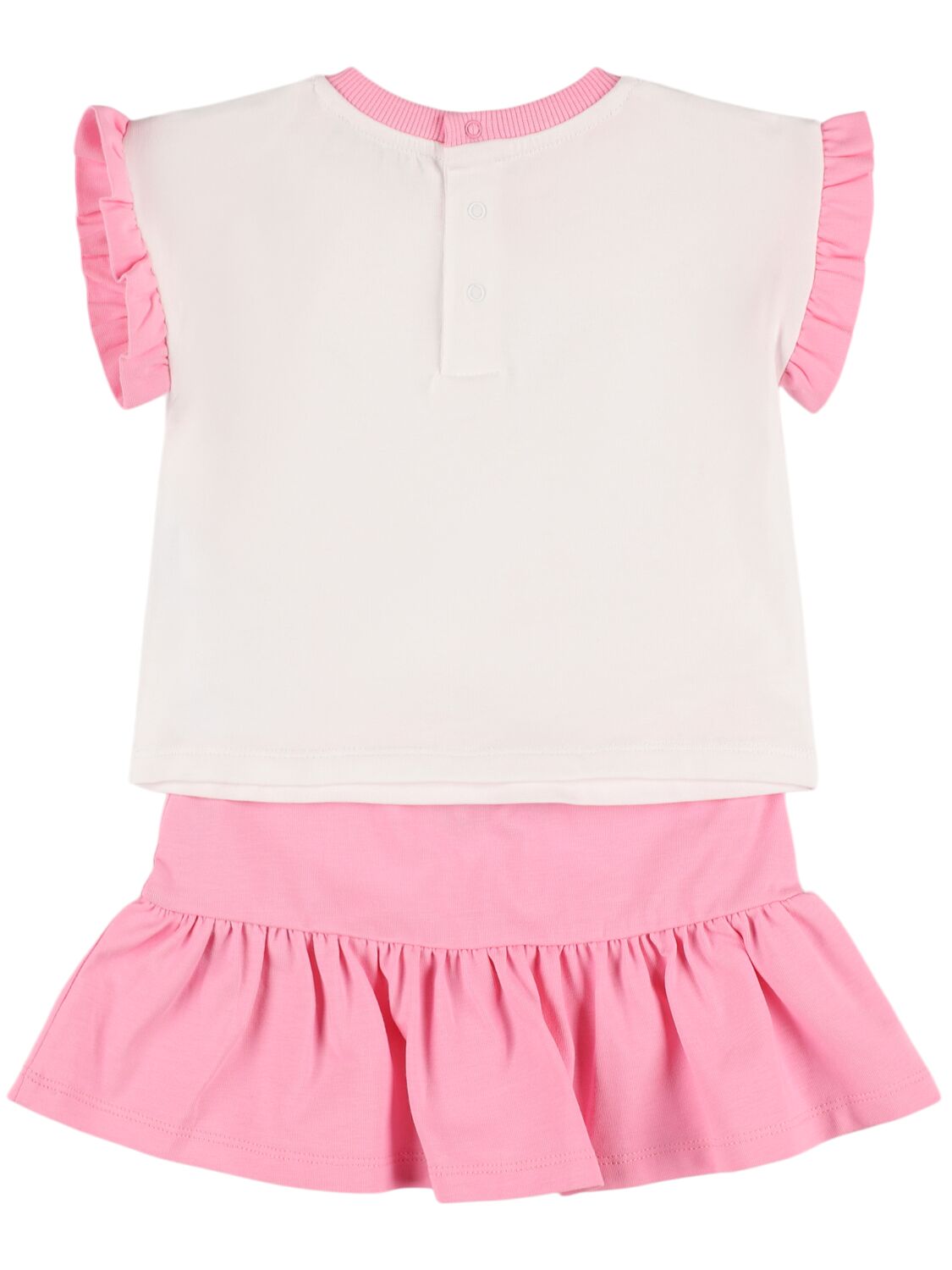 Shop Moschino Cotton Jersey T-shirt & Skirt In Sweet Pink