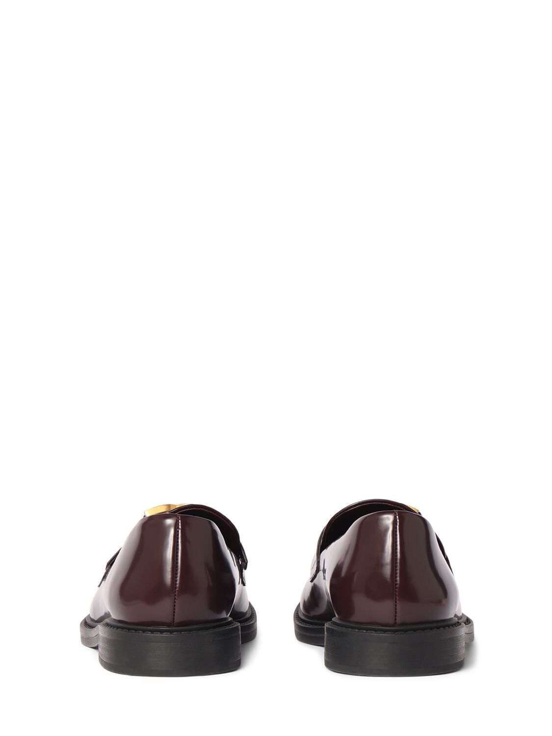 Shop Chloé 10mm Marcie Brushed Leather Loafers In Ruby