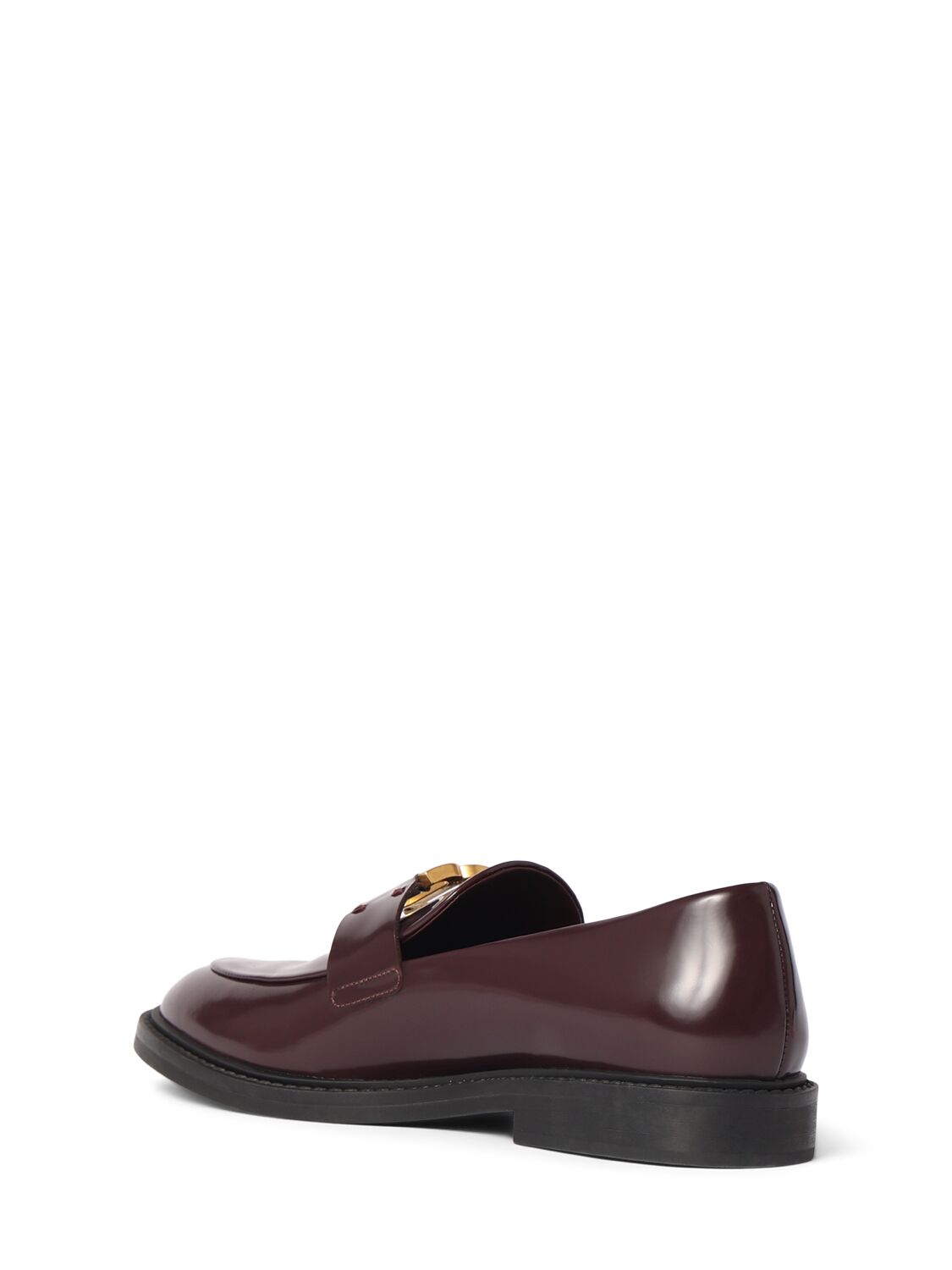 Shop Chloé 10mm Marcie Brushed Leather Loafers In Ruby