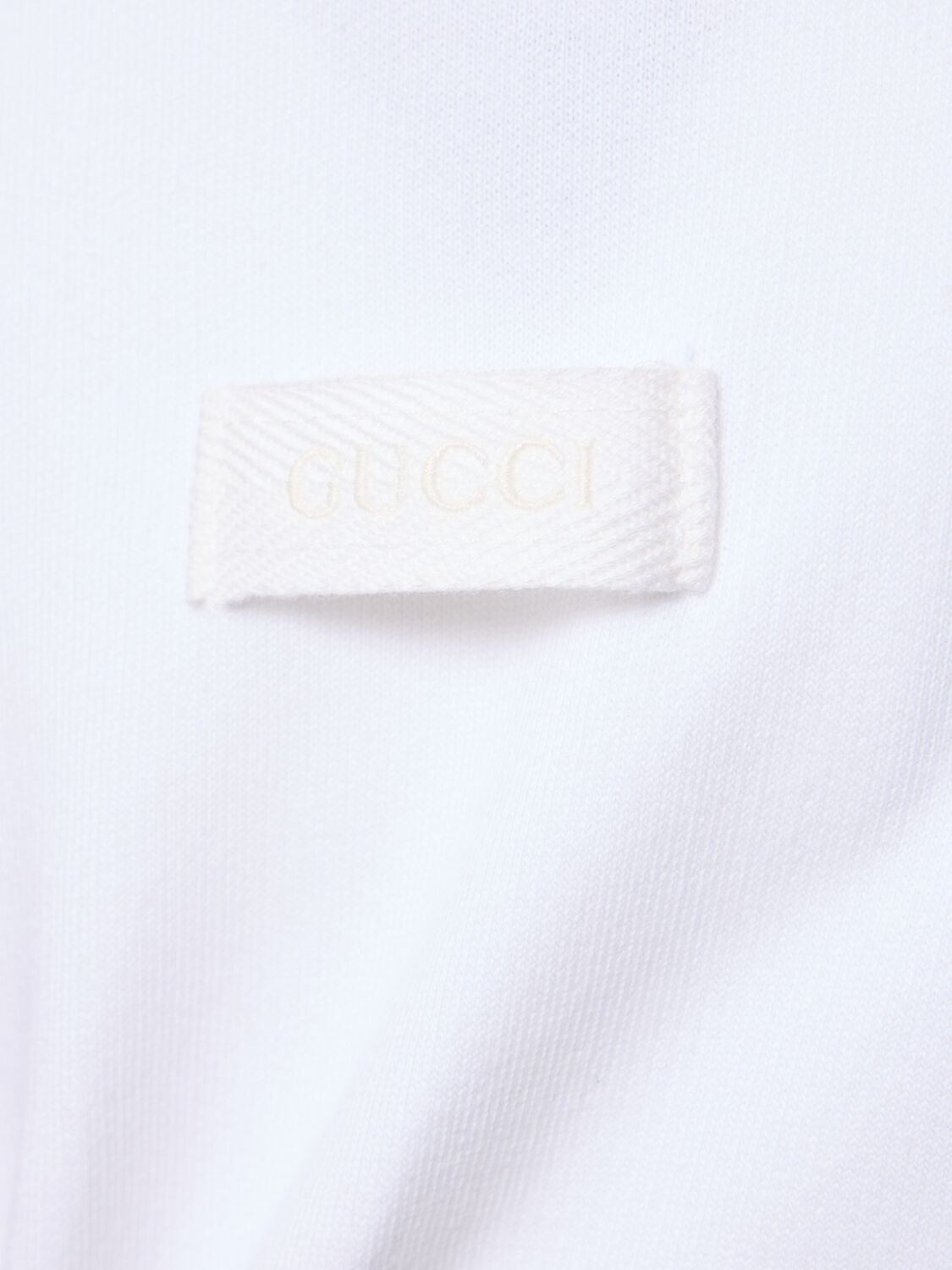 Shop Gucci Cotton Jersey Hoodie In 화이트