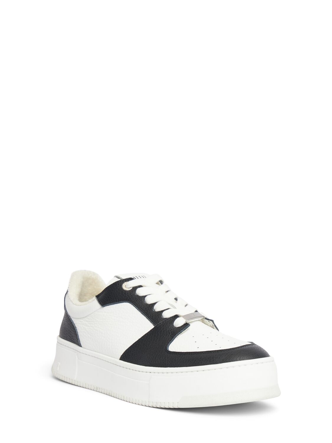 Shop Ami Alexandre Mattiussi New Arcade Lace-up Sneakers In White/black