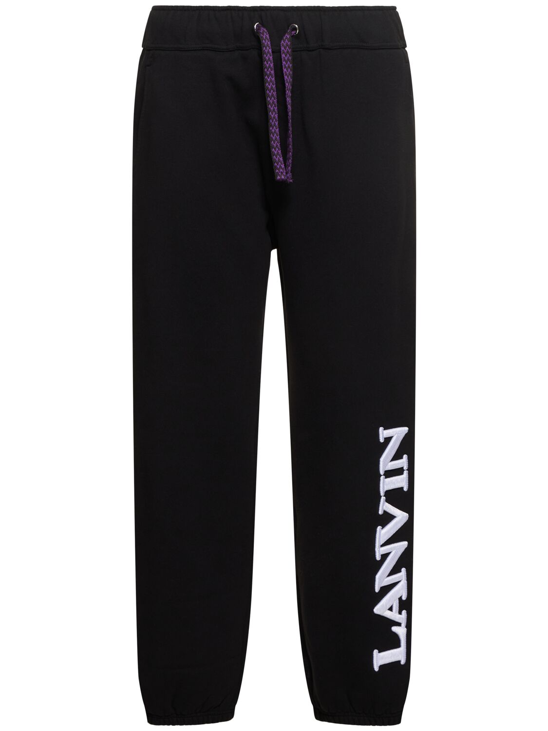 Lanvin Logo Embroidery Sweatpants In Black