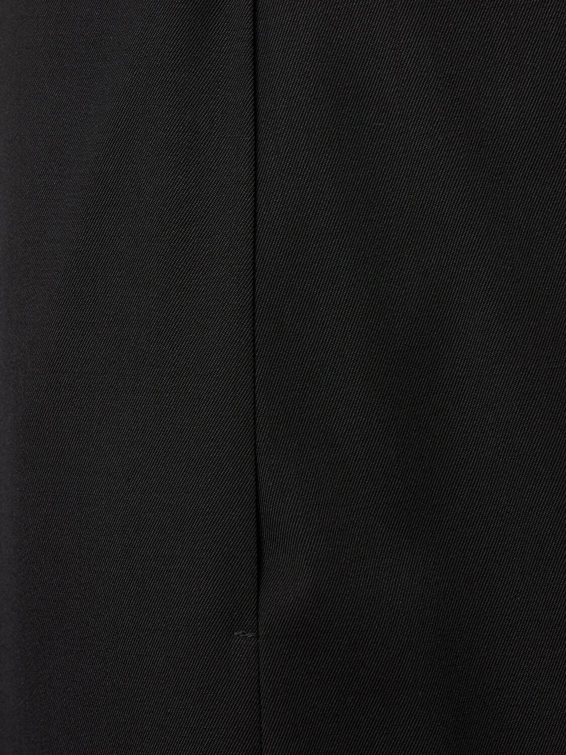Shop Patou Wool Blend Serge Wide Pants In Black
