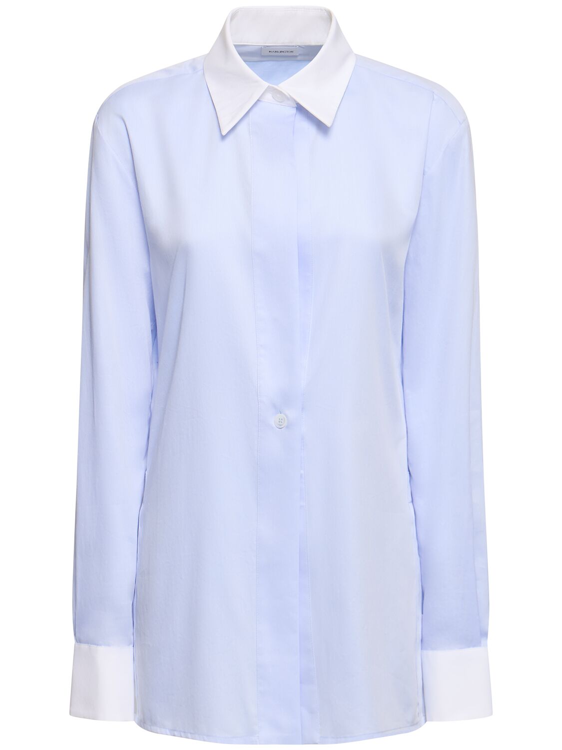 16arlington Teverdi Poplin Shirt In Light Blue,white