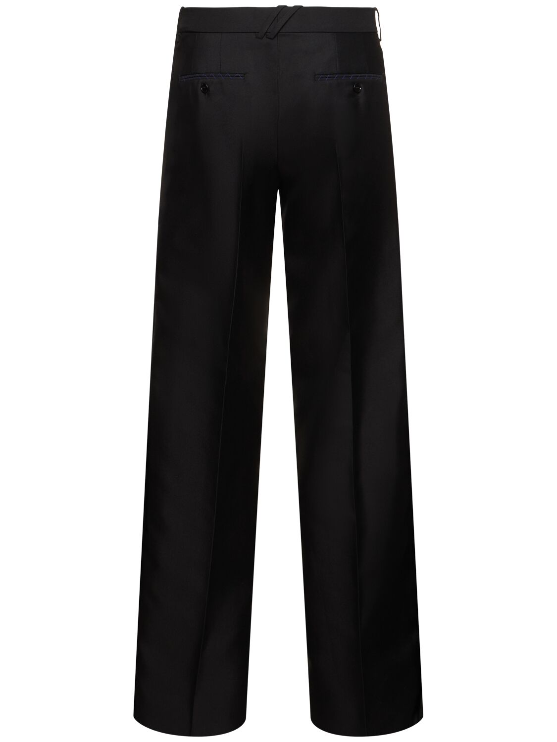 Shop Burberry Tuxedo Wool & Silk Pants In Black