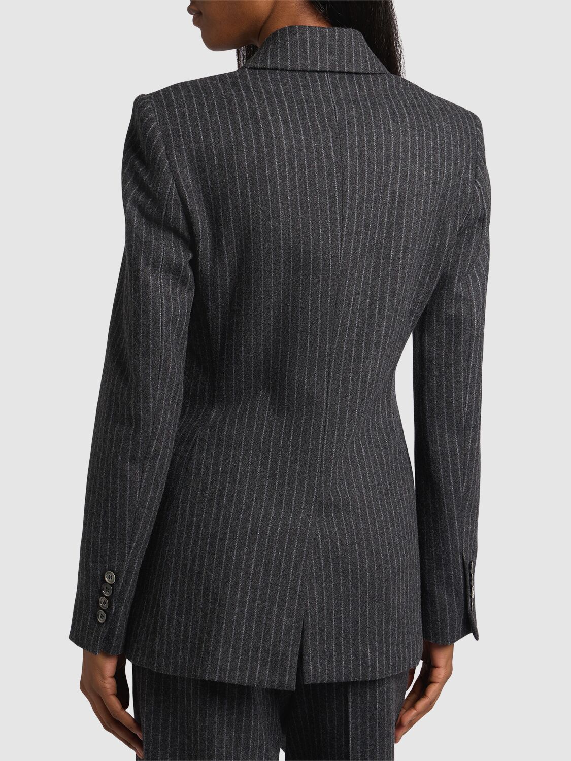 Shop Ami Alexandre Mattiussi Double Breasted Wool Jacket In Grey