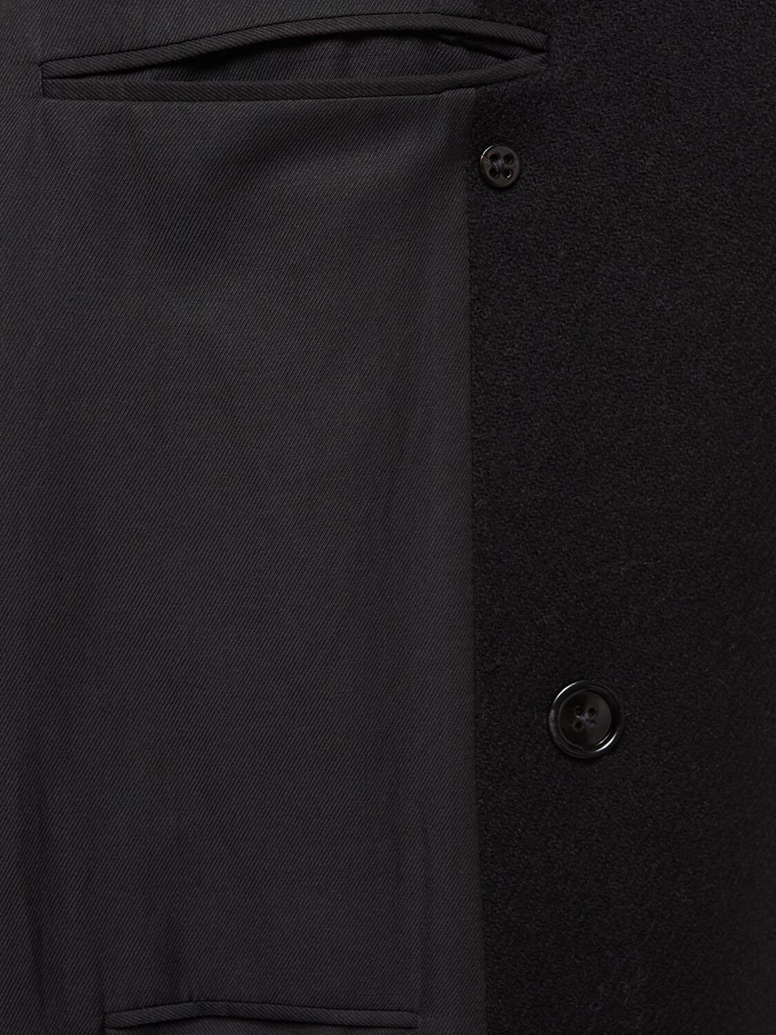 Shop Ami Alexandre Mattiussi Double Breasted Wool Coat In Black