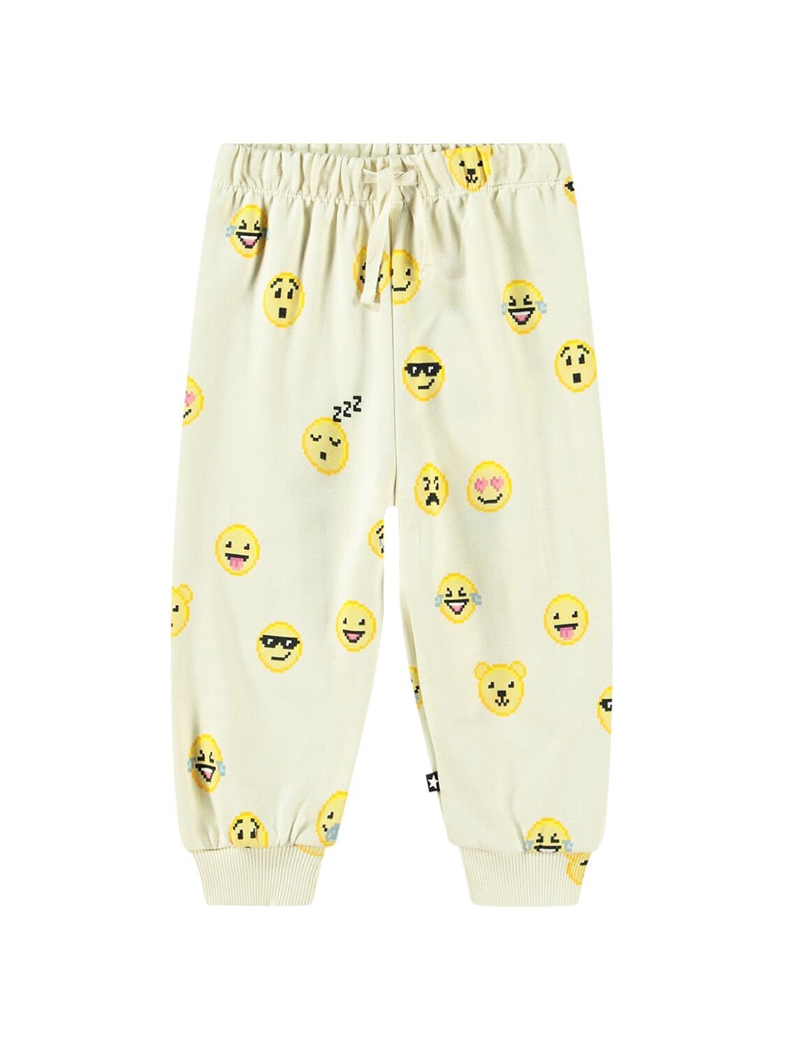 Molo Babies' Printed Organic Cotton Sweatpants In Neutral