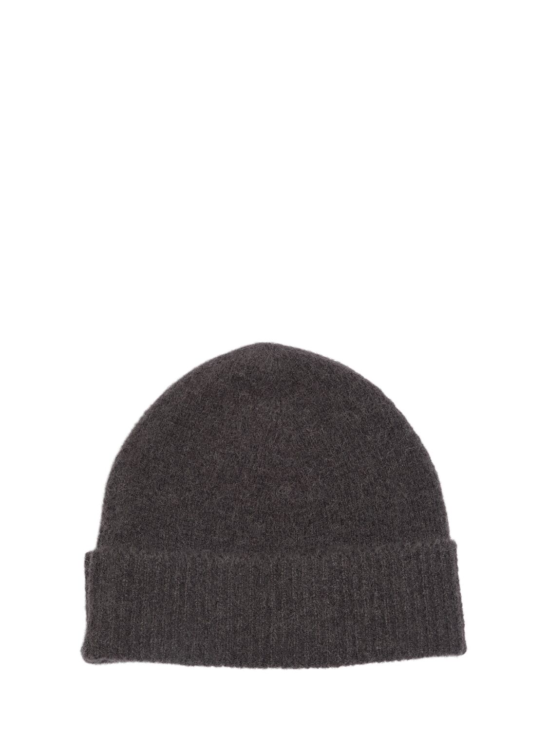 Shop Ami Alexandre Mattiussi Adc Alpaca Blend Beanie In Dark Grey,061