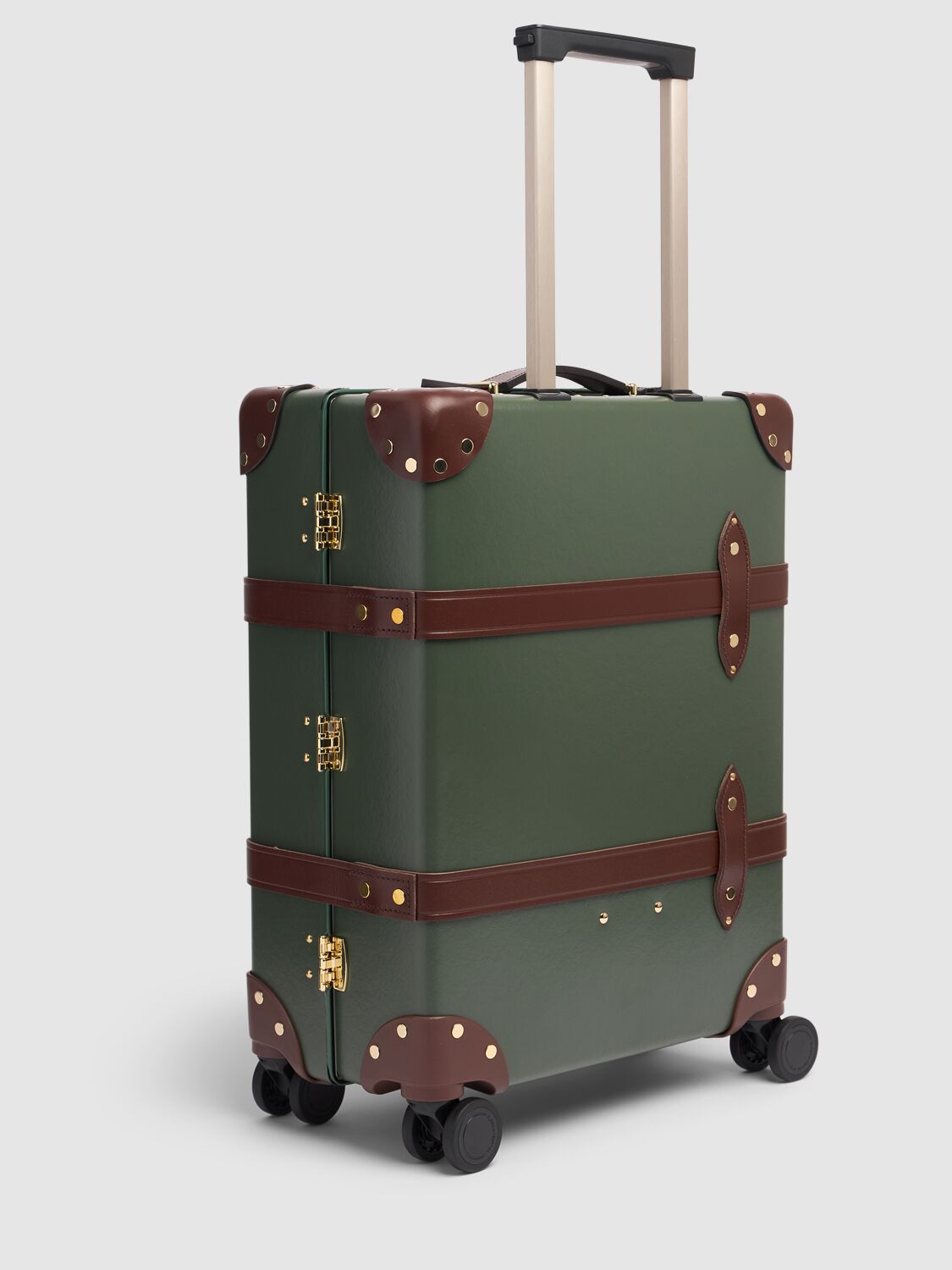 Shop Globe-trotter 4x Wheel Carry-on Case In Grün,braun