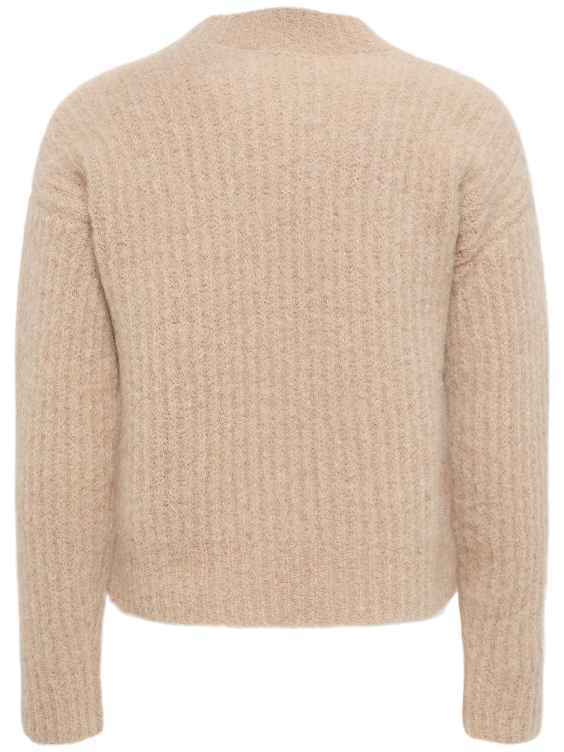 AMI ALEXANDRE MATTIUSSI RIBBED MOHAIR BLEND CREWNECK SWEATER 