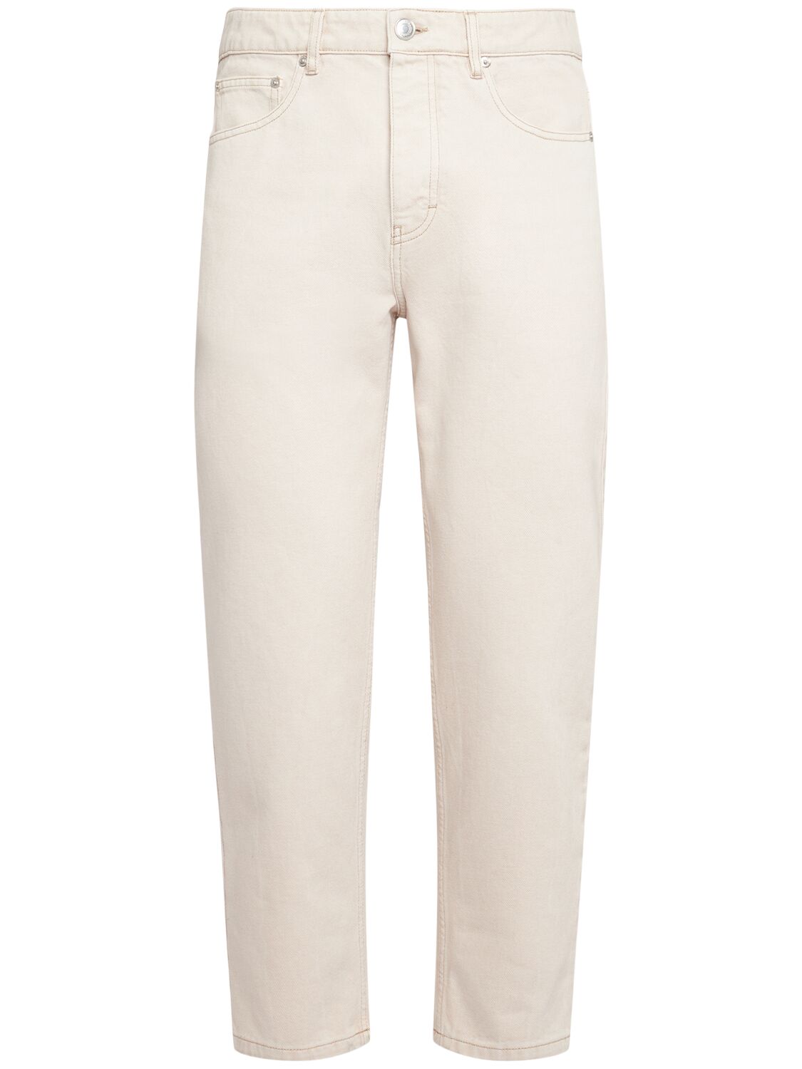 Ami Alexandre Mattiussi Tapered Cotton Denim Jeans In Off White