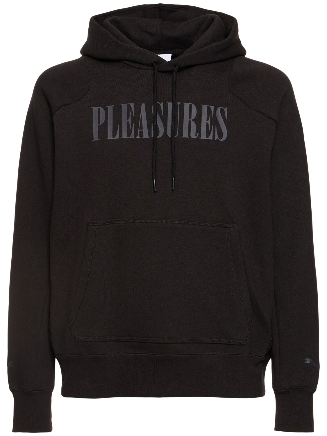 Puma Pleasures Logo Hooded Sweatshirt In  Black
