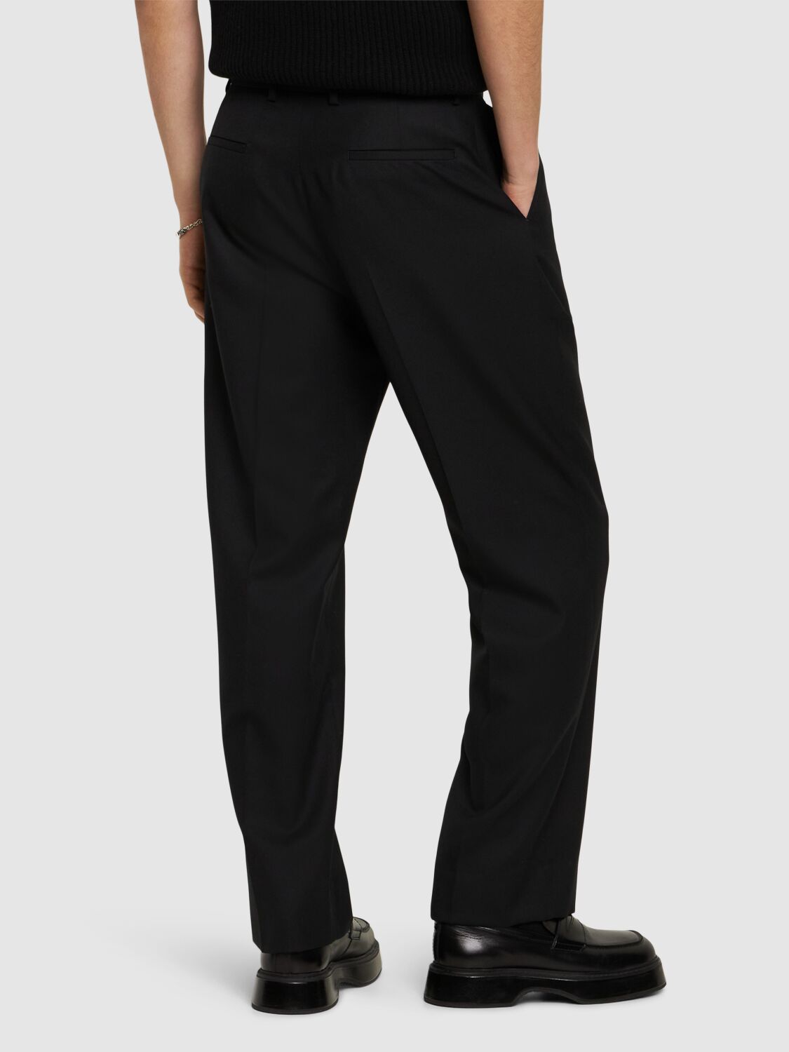 Shop Moschino Tailored Pants In Black