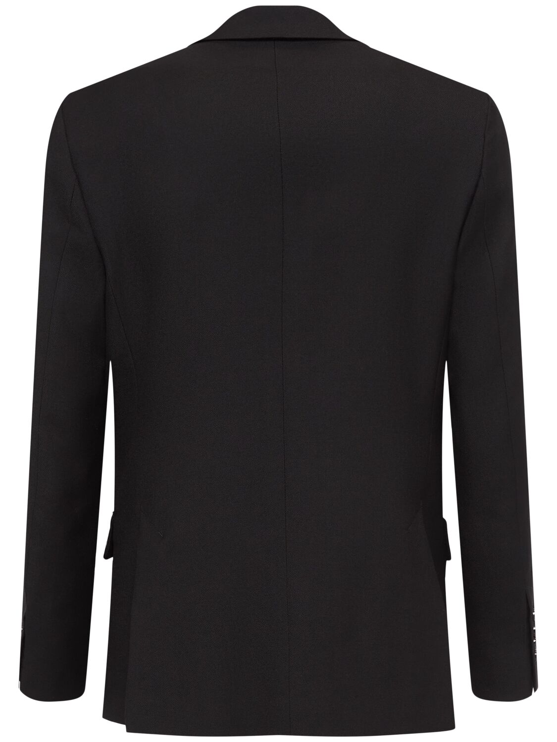 Shop Ami Alexandre Mattiussi Single Breasted Wool Gabardine Blazer In Black