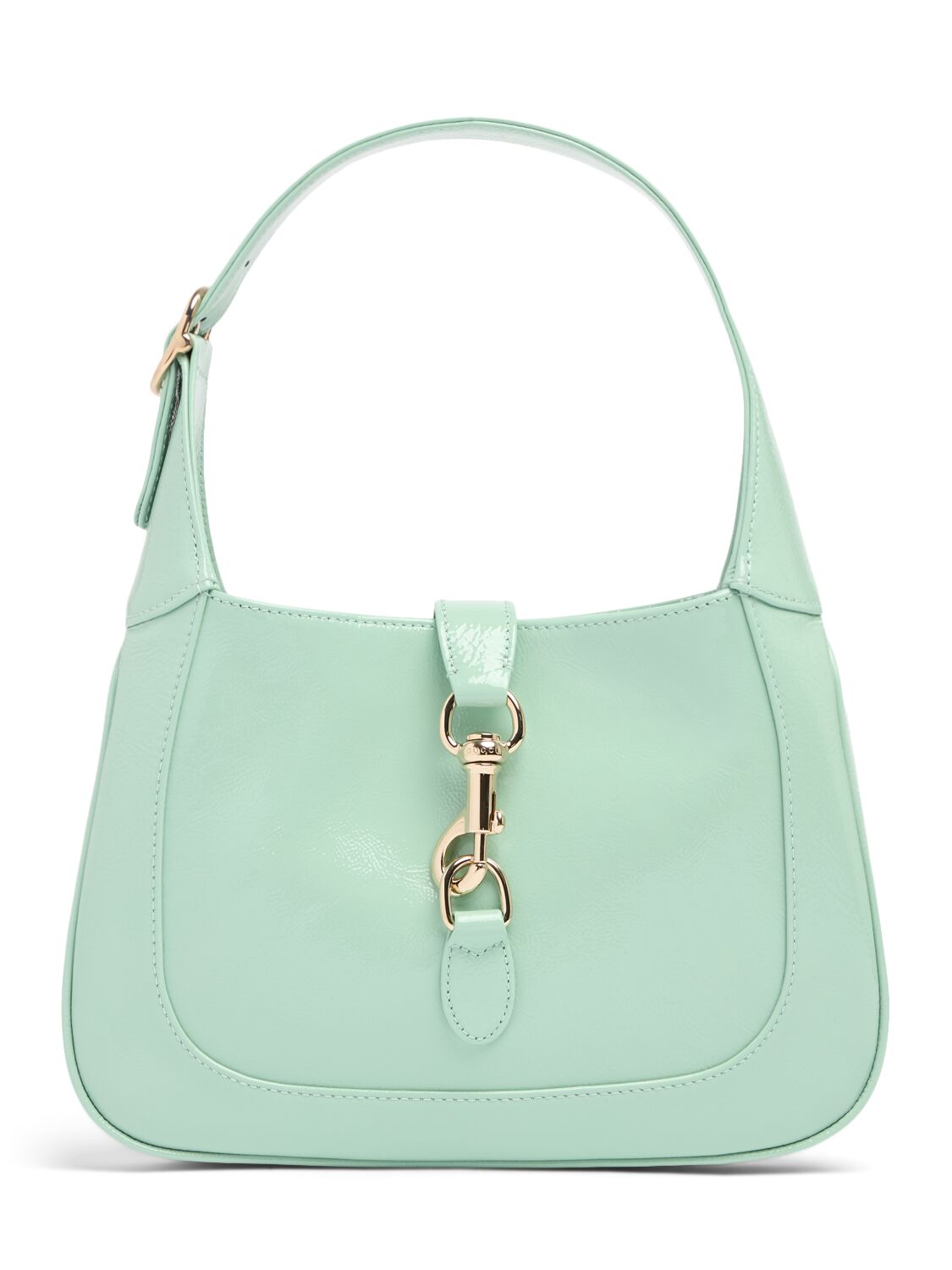 Shop Gucci Small Jackie Leather Shoulder Bag In Light Green