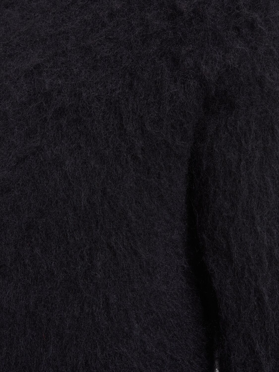 Shop Ami Alexandre Mattiussi Brushed Alpaca Blend Crew Sweater In Schwarz