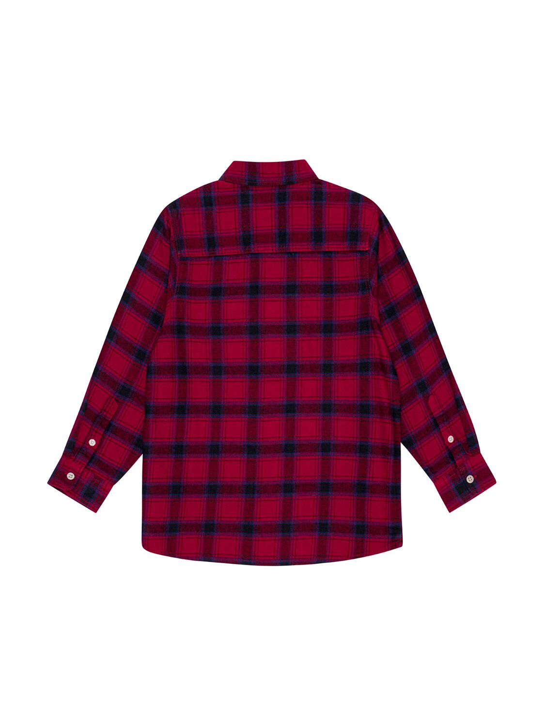 Shop Molo Checked Organic Cotton Shirt In Red