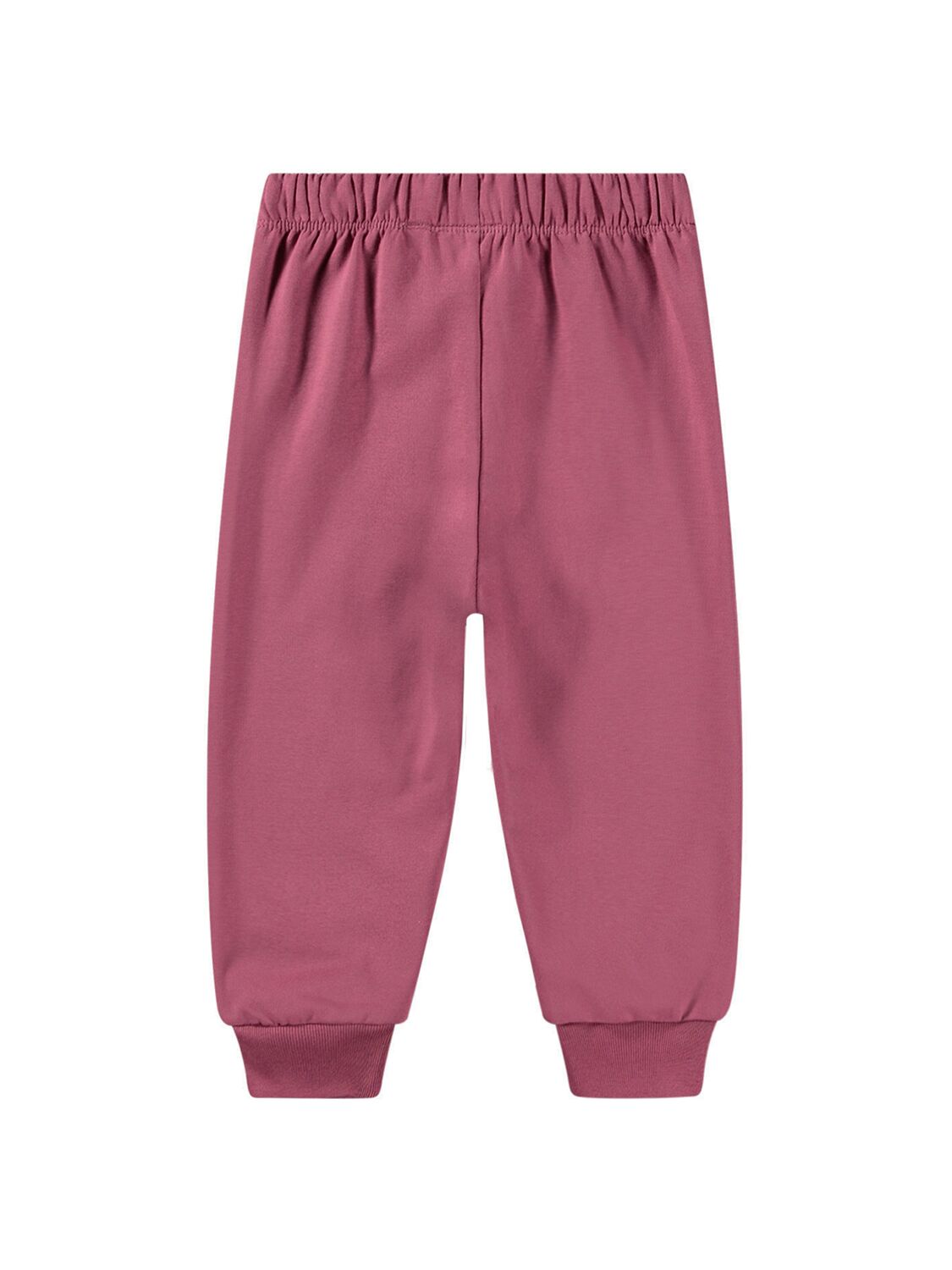 Shop Molo Printed Organic Cotton Sweatpants In Dark Pink