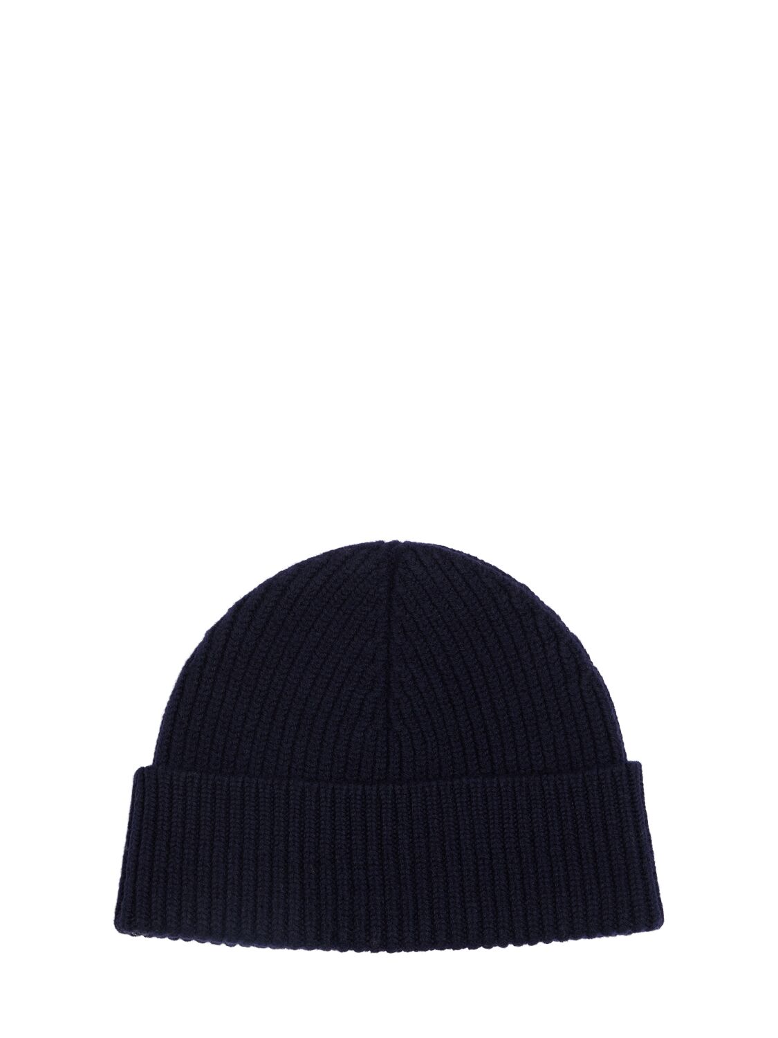 Shop Ami Alexandre Mattiussi Adc Logo Wool Beanie In Navy/red/414