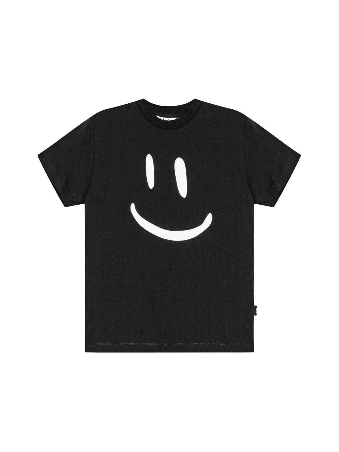 Molo Printed Organic Cotton Jersey T-shirt In Black