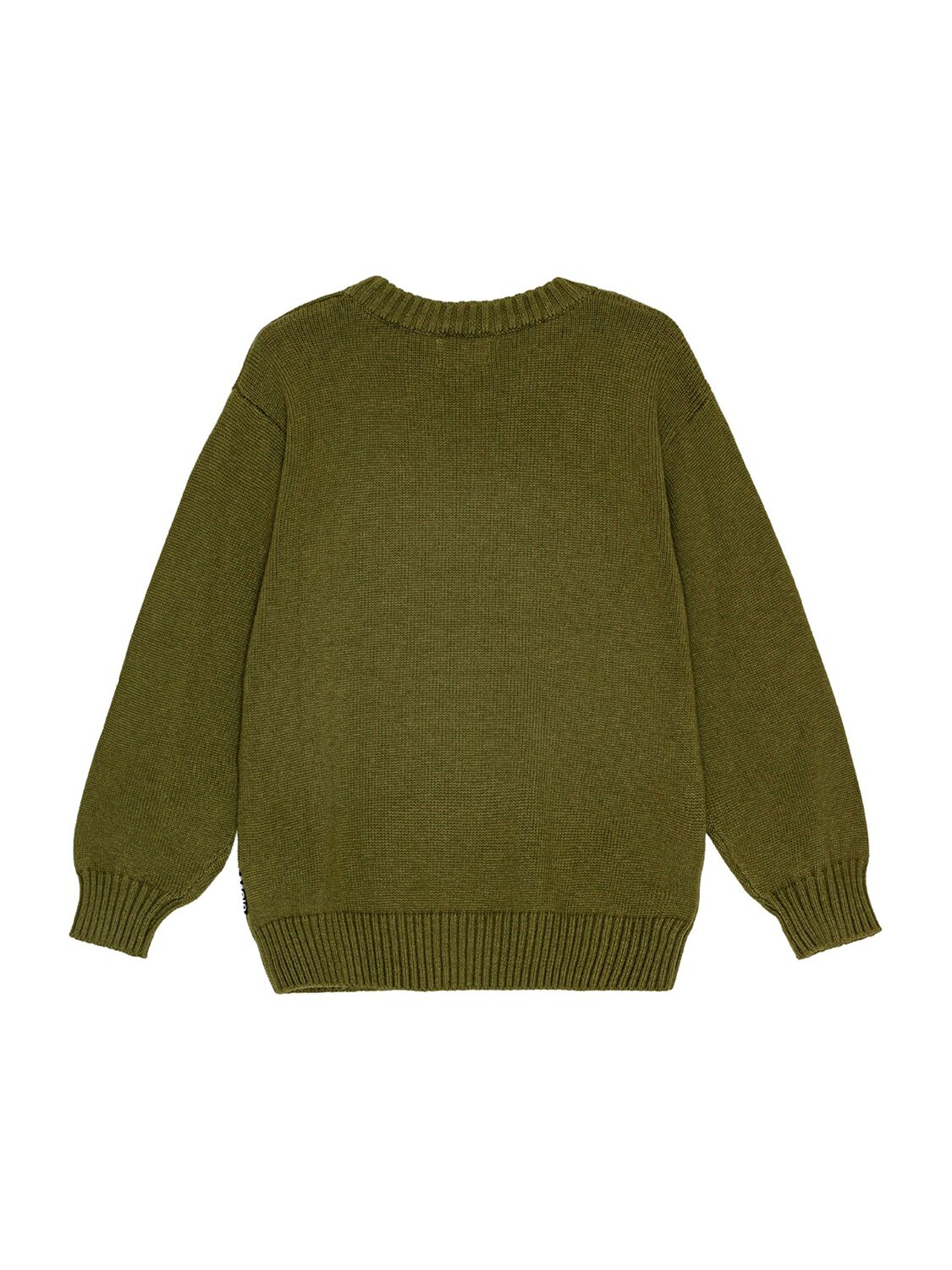 Shop Molo Smiley Cotton & Wool Knit Sweater In Green