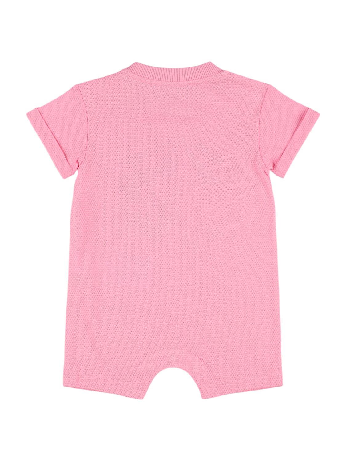 Shop Moschino Cotton Jersey Romper In Pink