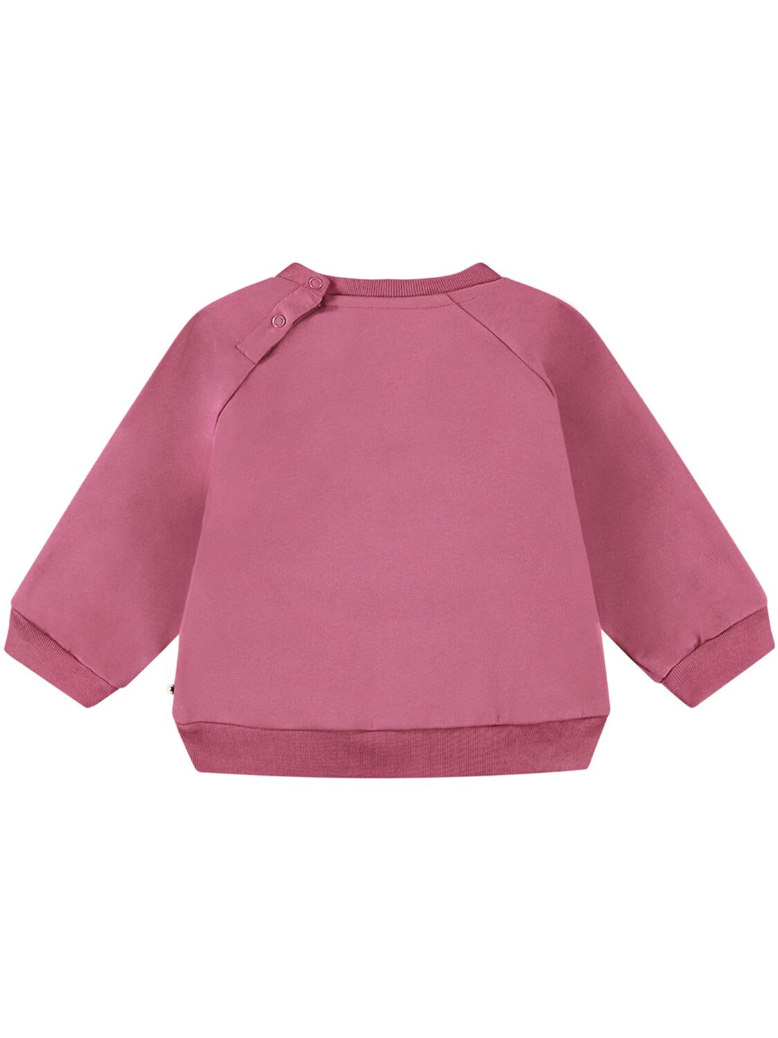 Shop Molo Printed Organic Cotton Sweatshirt In Dark Pink