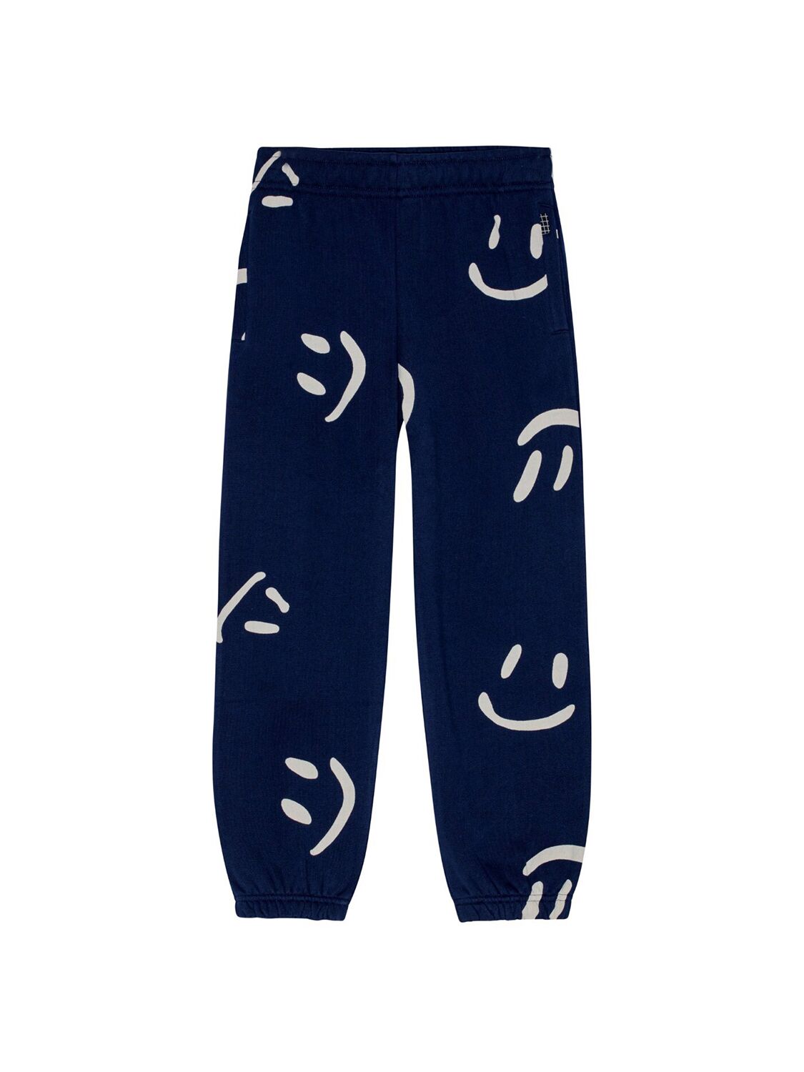 Molo Smiley Organic Cotton Sweatpants In Blue