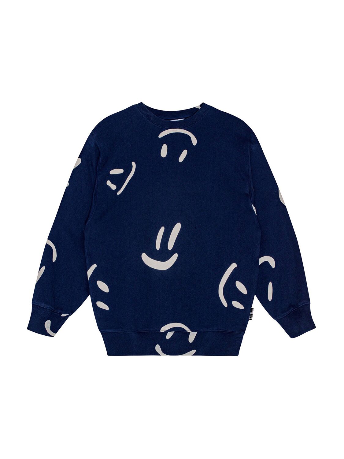 Molo Printed Organic Cotton Sweatshirt In Blue