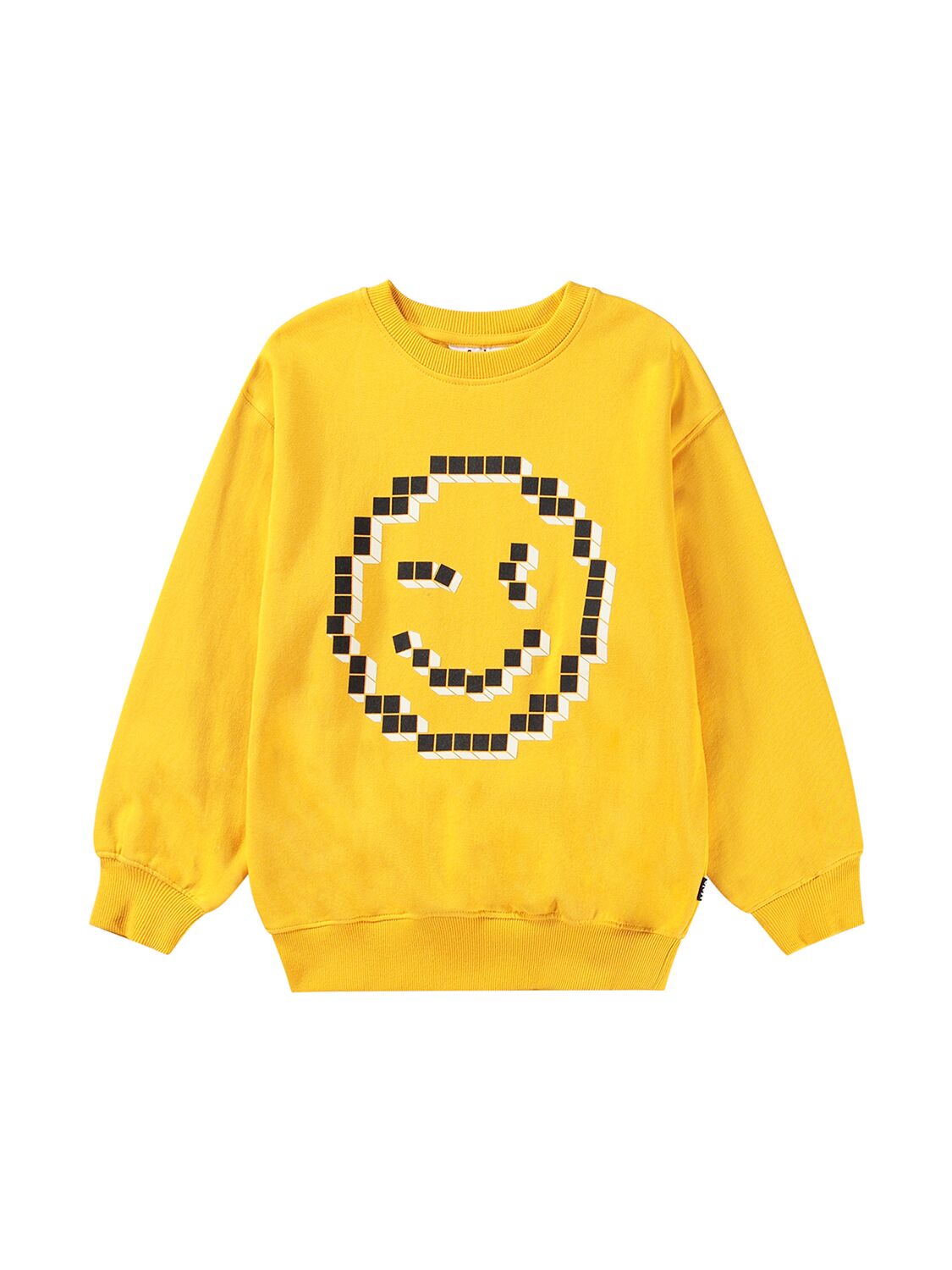 Molo Printed Organic Cotton Sweatshirt In Yellow