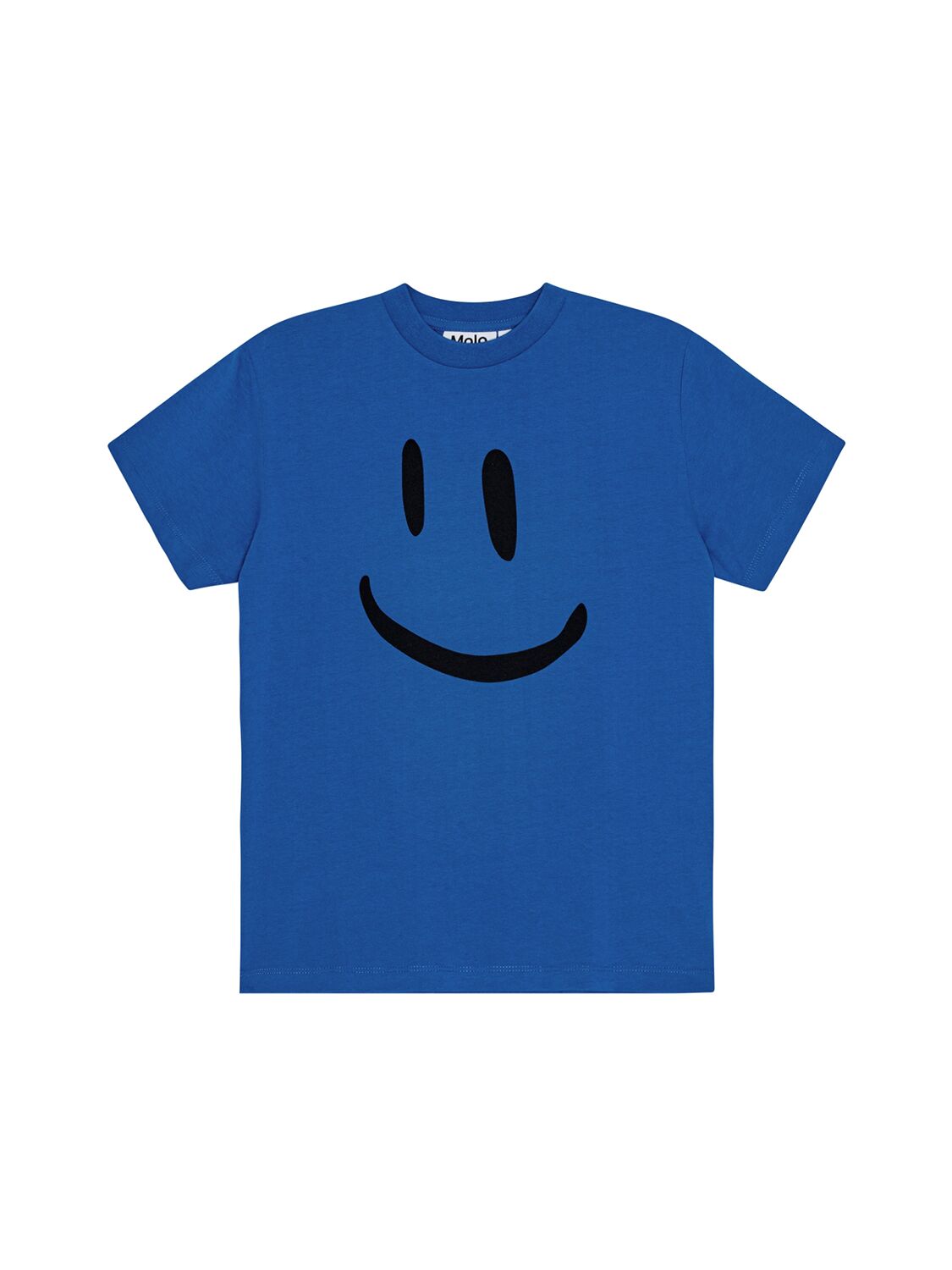 Molo Printed Organic Cotton Jersey T-shirt In Blue